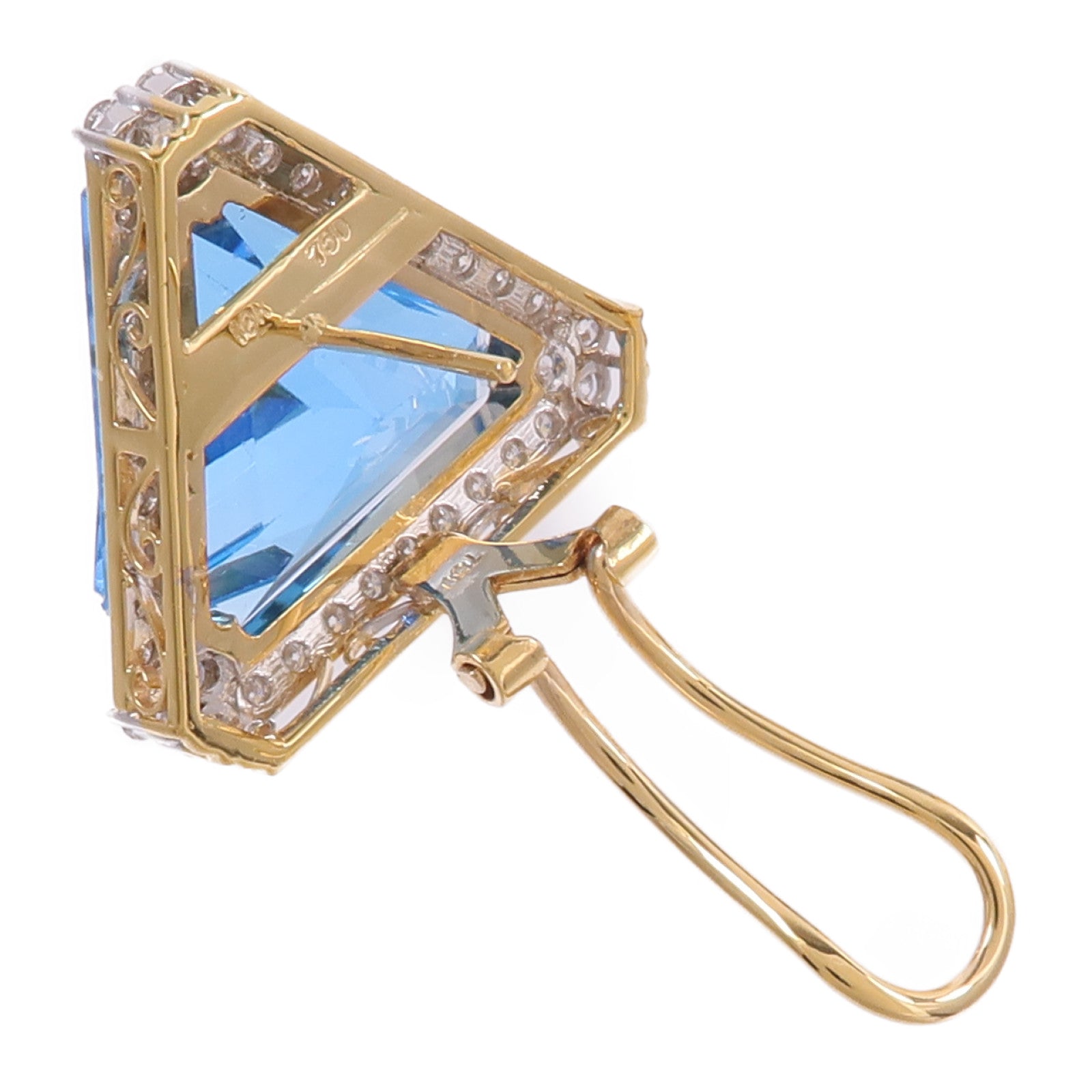 JEWELRY 18K黃金Topaz Diamond Earrings拓帕石/鑽石耳環