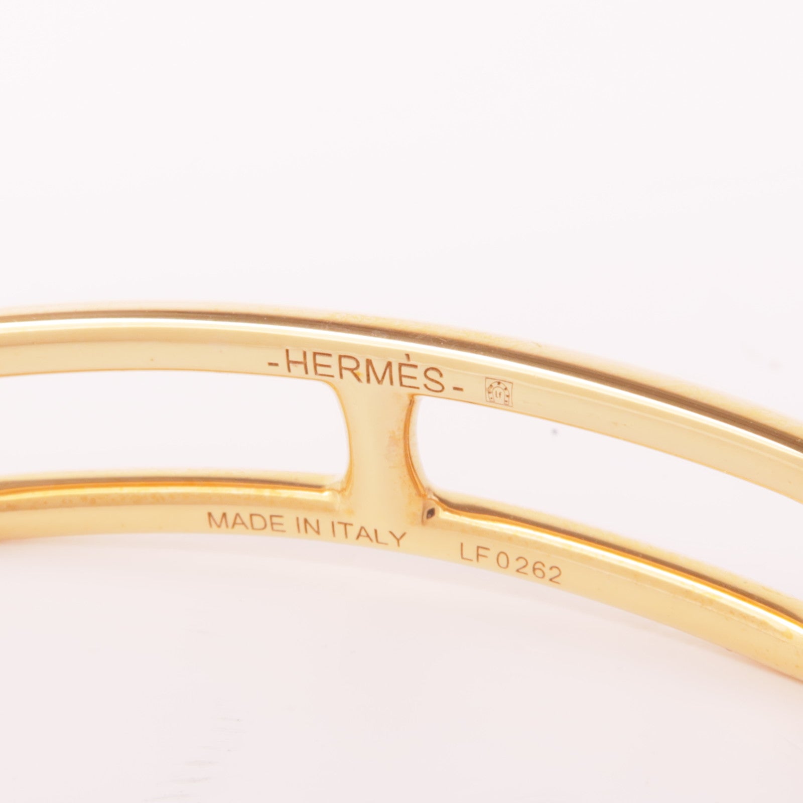 HERMES 皮革Roulis Double Tour Bracelet金扣手鐲