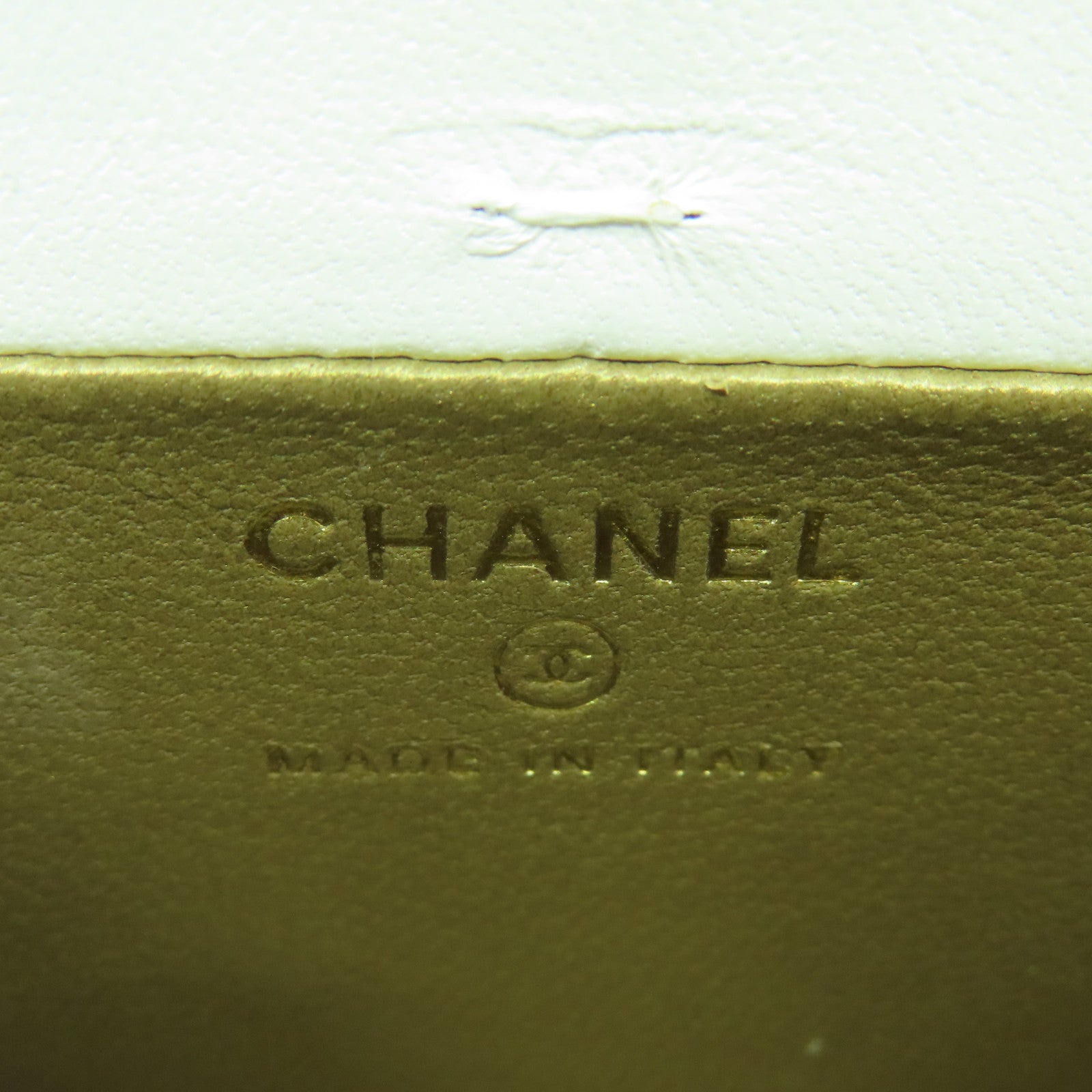 CHANEL 【激減優惠】菱格牛皮皮革Chain Shoulder Bag金扣鏈帶肩背袋白色