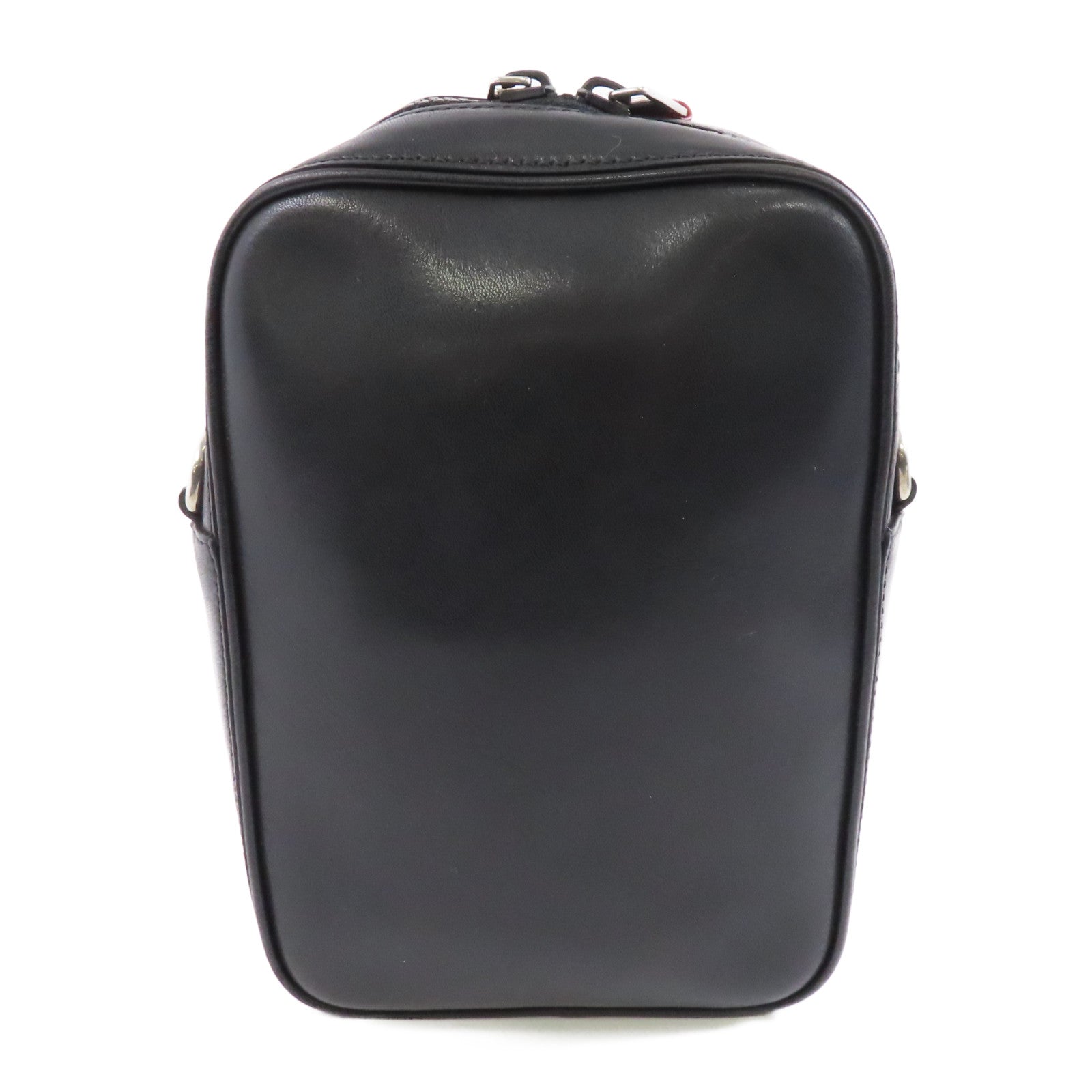 GIVENCHY 皮革Shoulder Bag銀扣肩背袋黑色