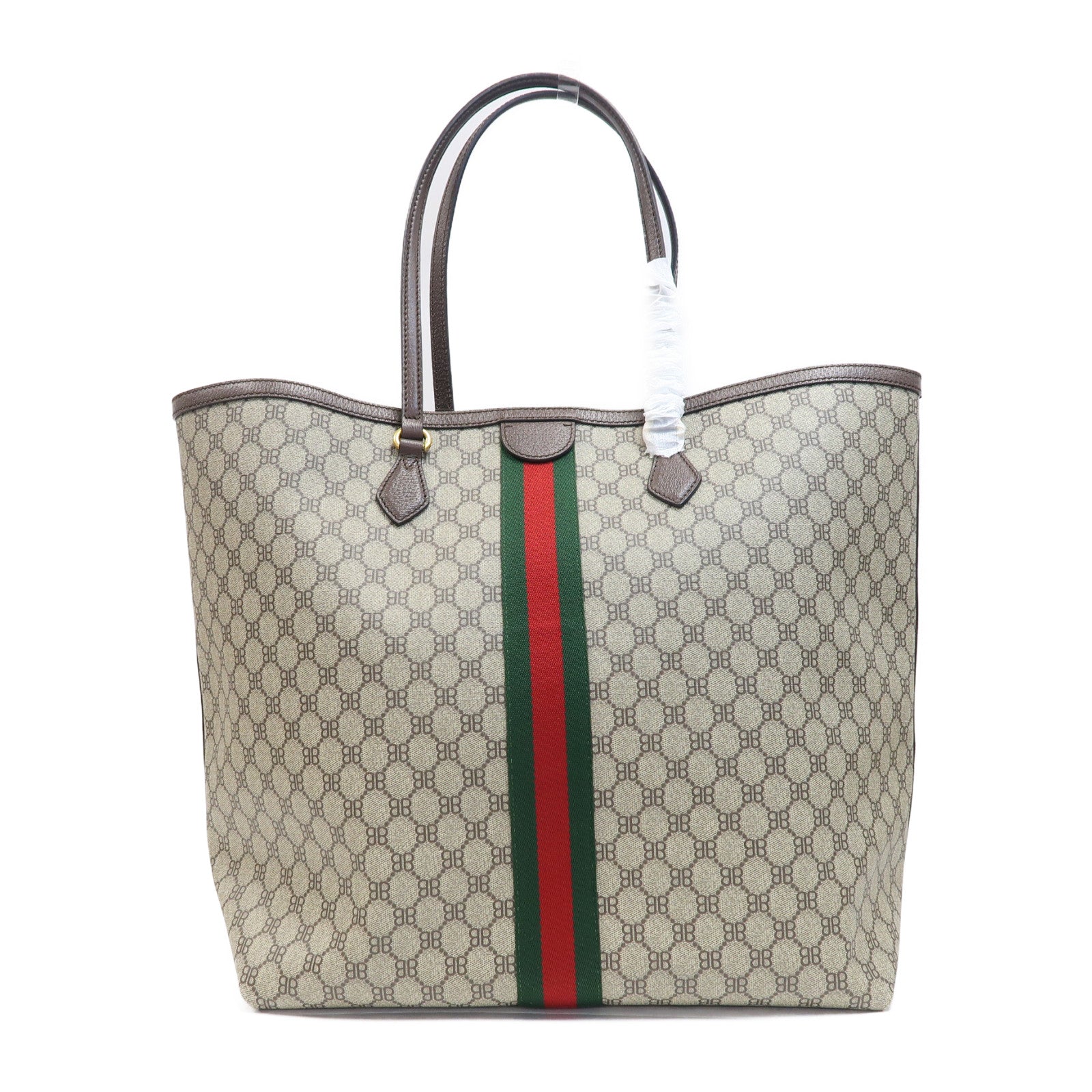 BALENCIAGA 塗層帆布Tote Bag金扣肩背袋啡色