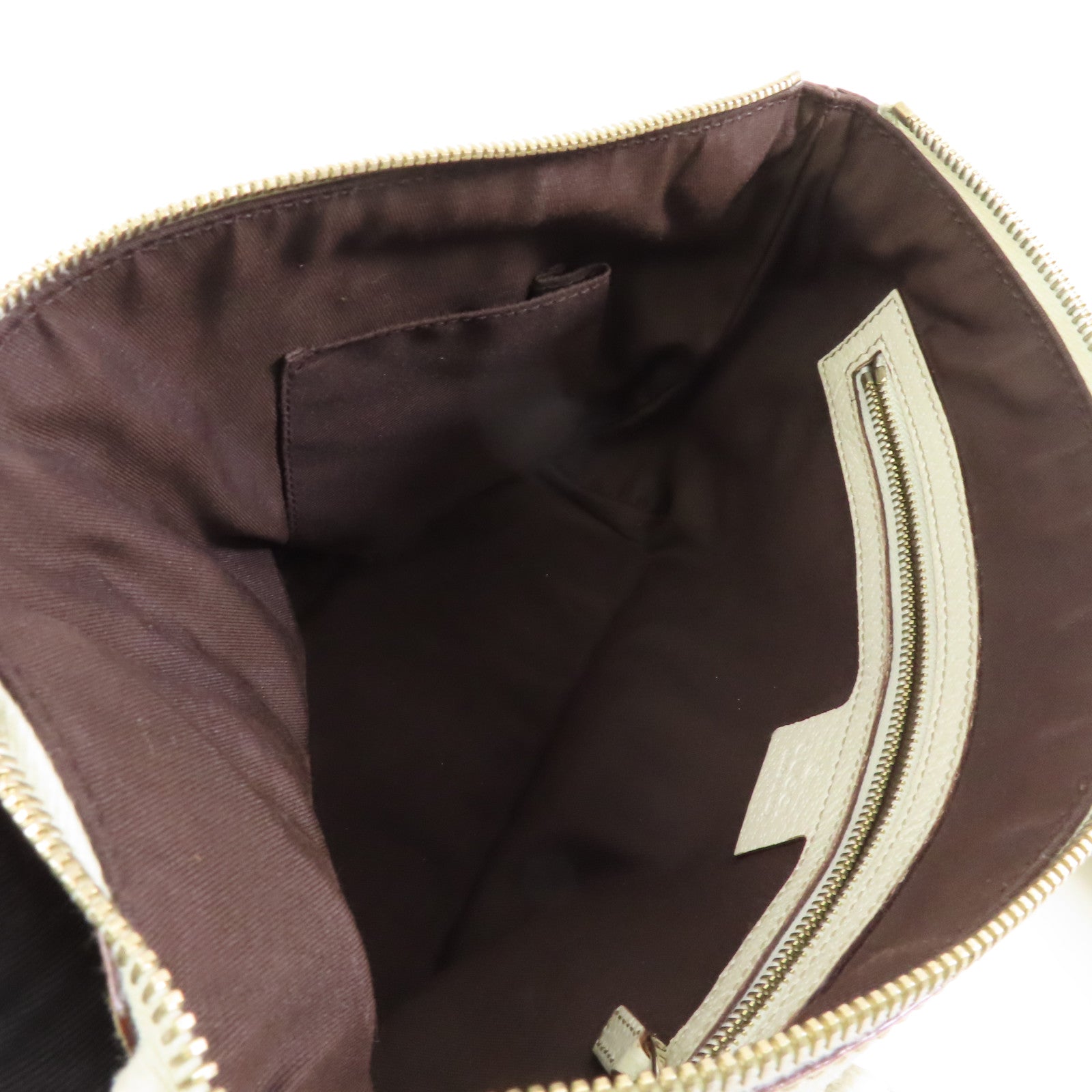 GUCCI 帆布/皮革Shoulder Bag金扣肩背袋啡色/啡色