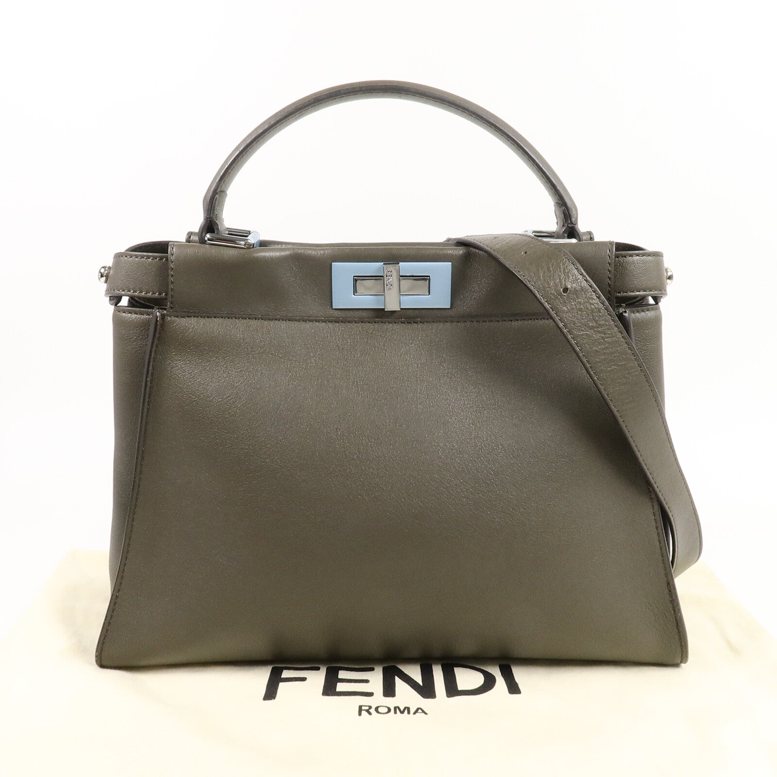 FENDI 牛皮皮革Peekboo Large手挽肩背兩用袋