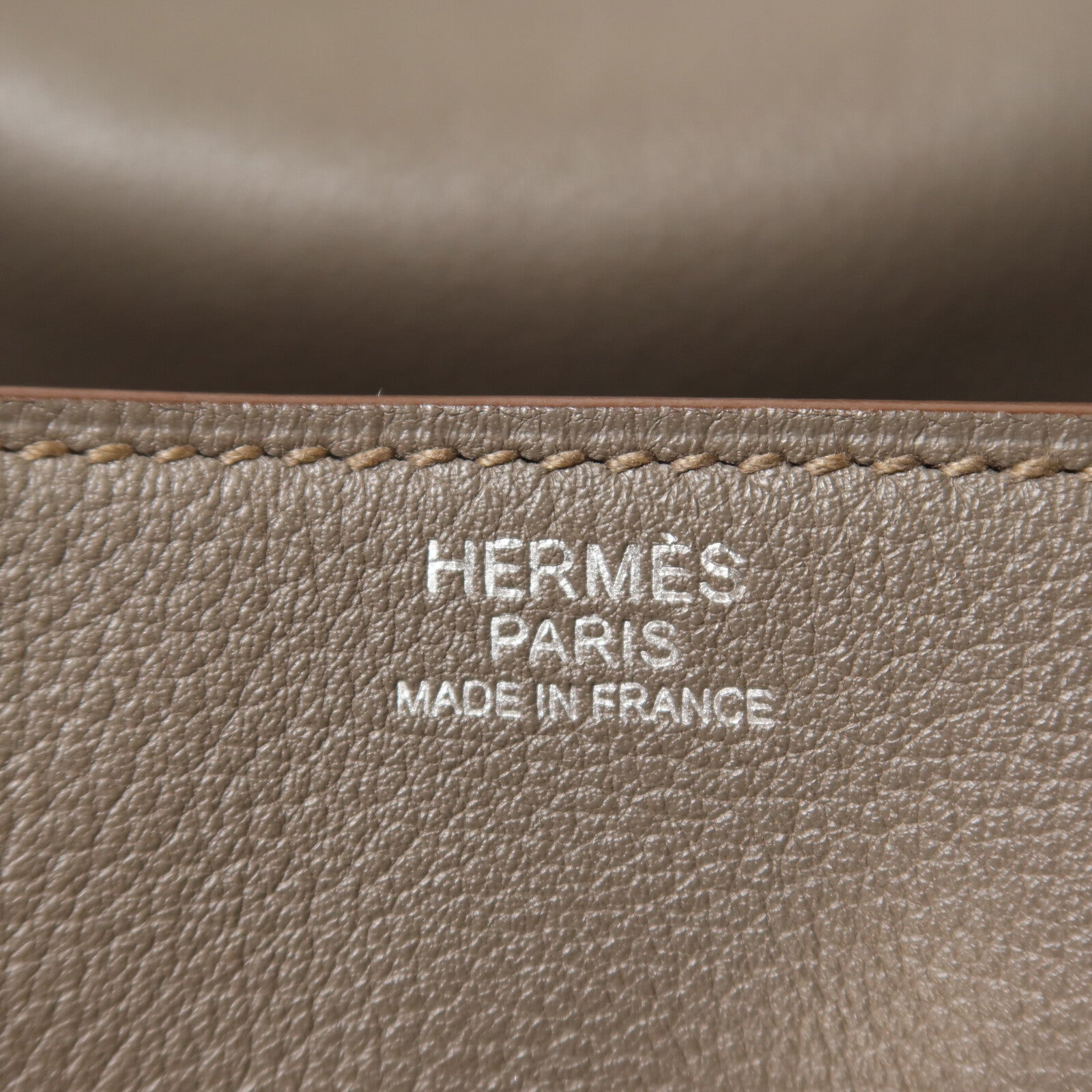 HERMES Evercolor皮革Lindy 34手挽肩背兩用袋Etain
