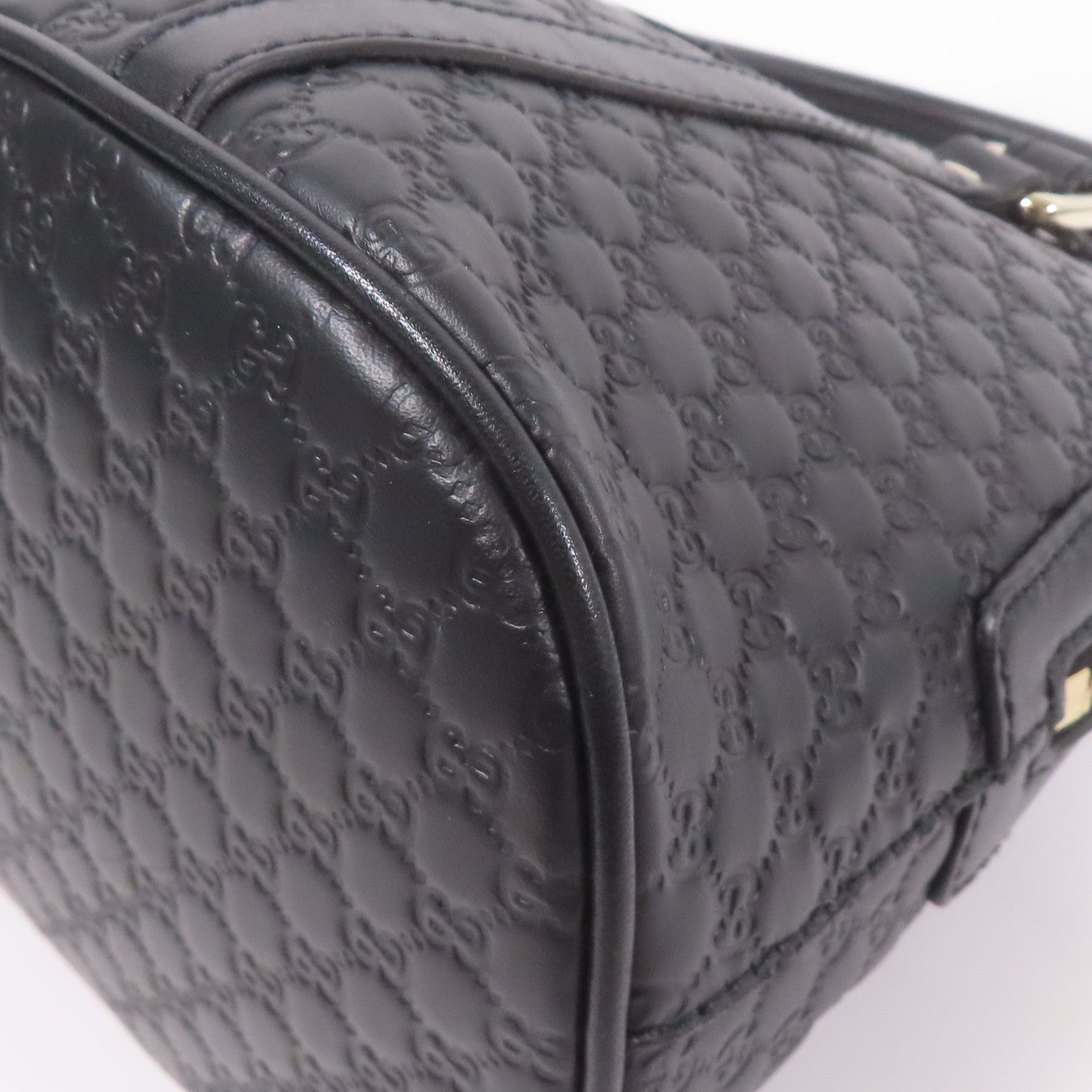 GUCCI GG GHW Mini Dome 2way Shoulder Bag 449654 Calfskin Leather Black