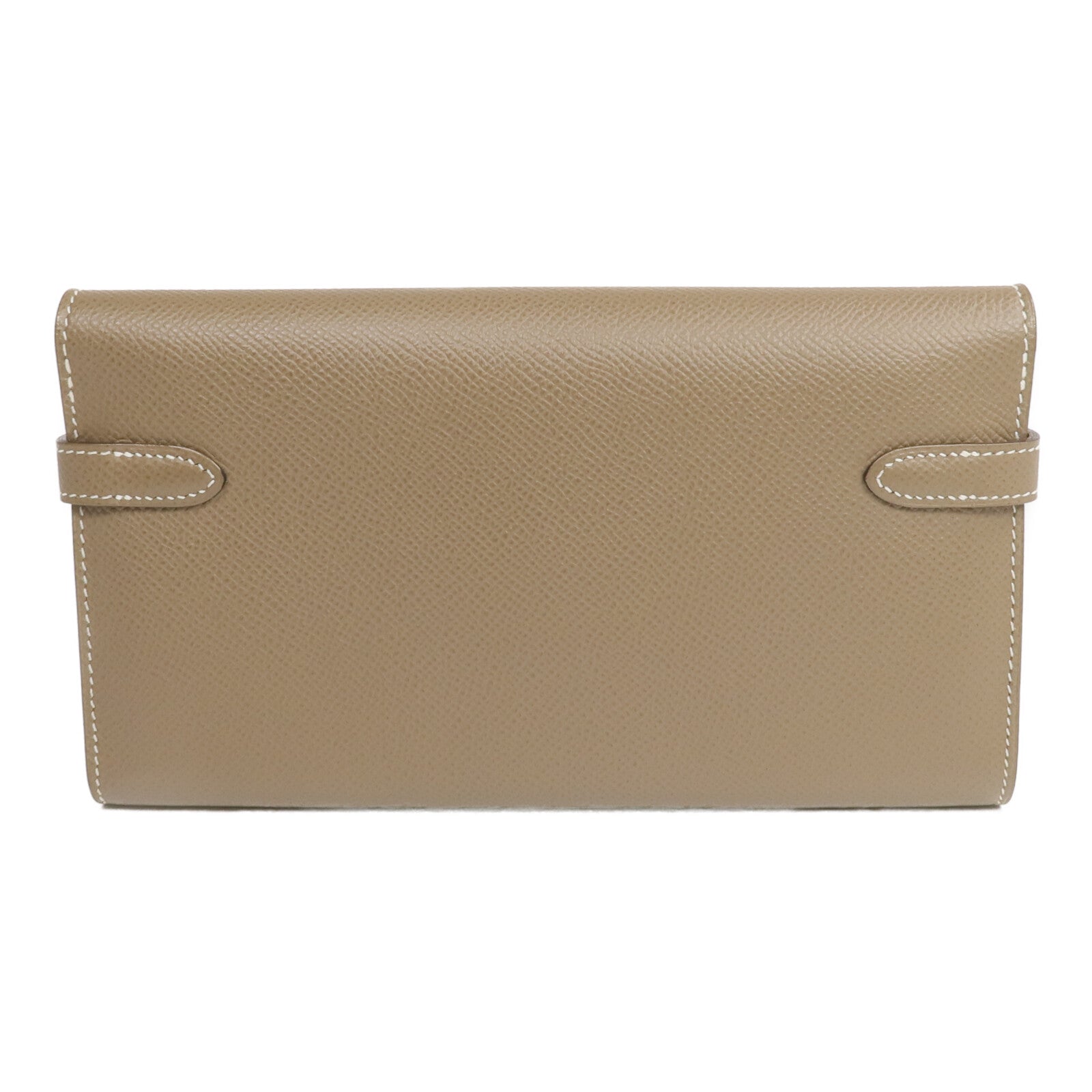 HERMES Epsom皮革Kelly Long Wallet長錢包Etoupe