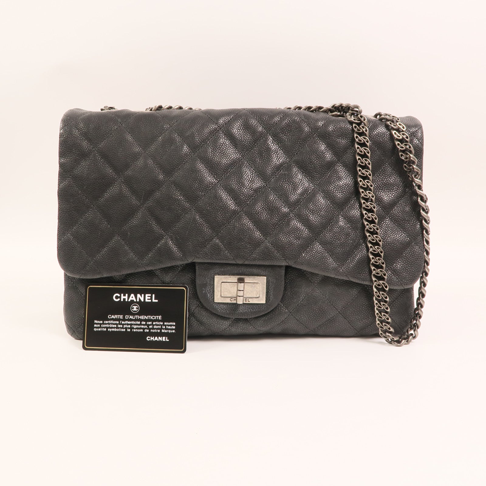 CHANEL 牛皮皮革2.55 Flap Bag鏈帶肩背袋