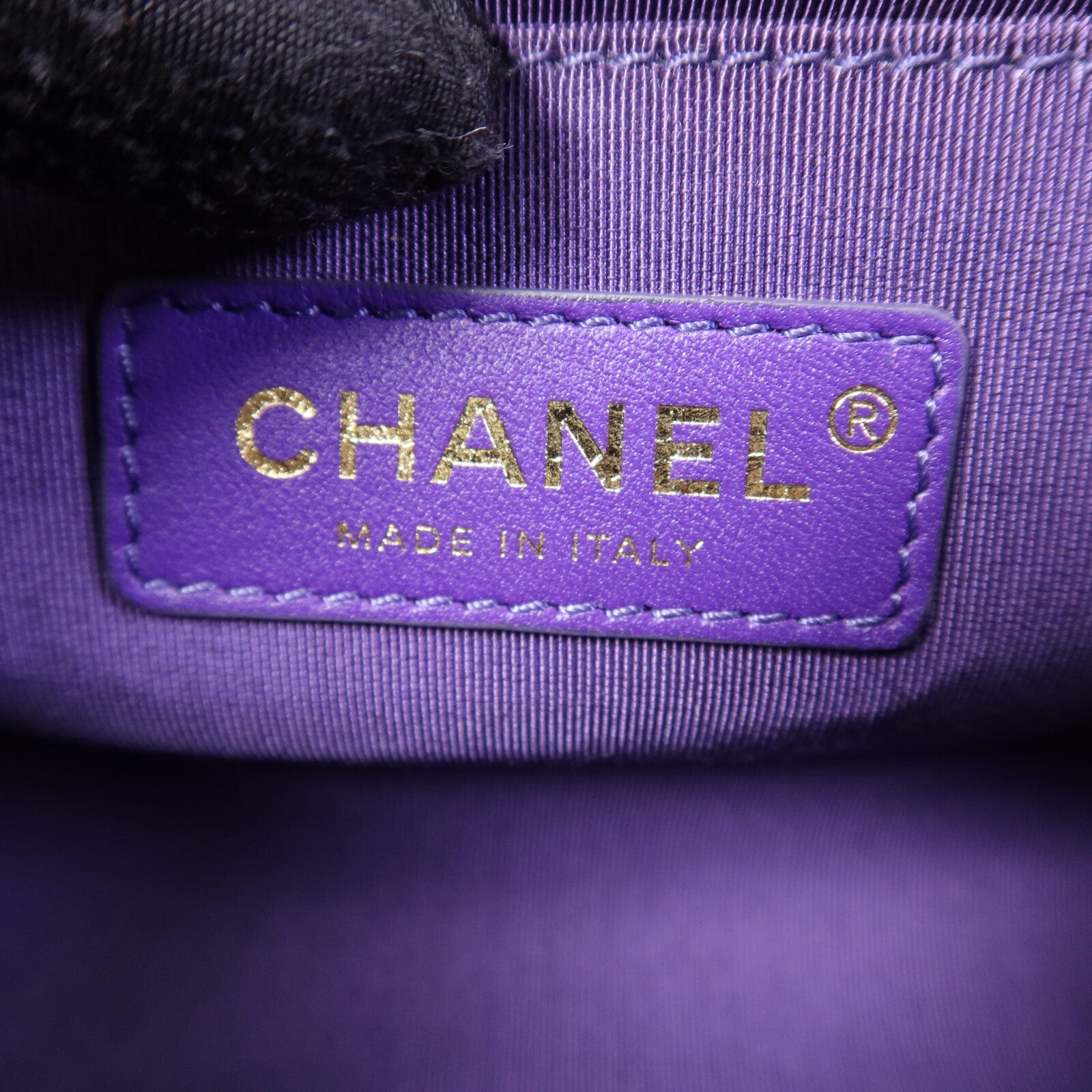 CHANEL 羊皮皮革Boy 20cm金扣鏈帶肩背袋