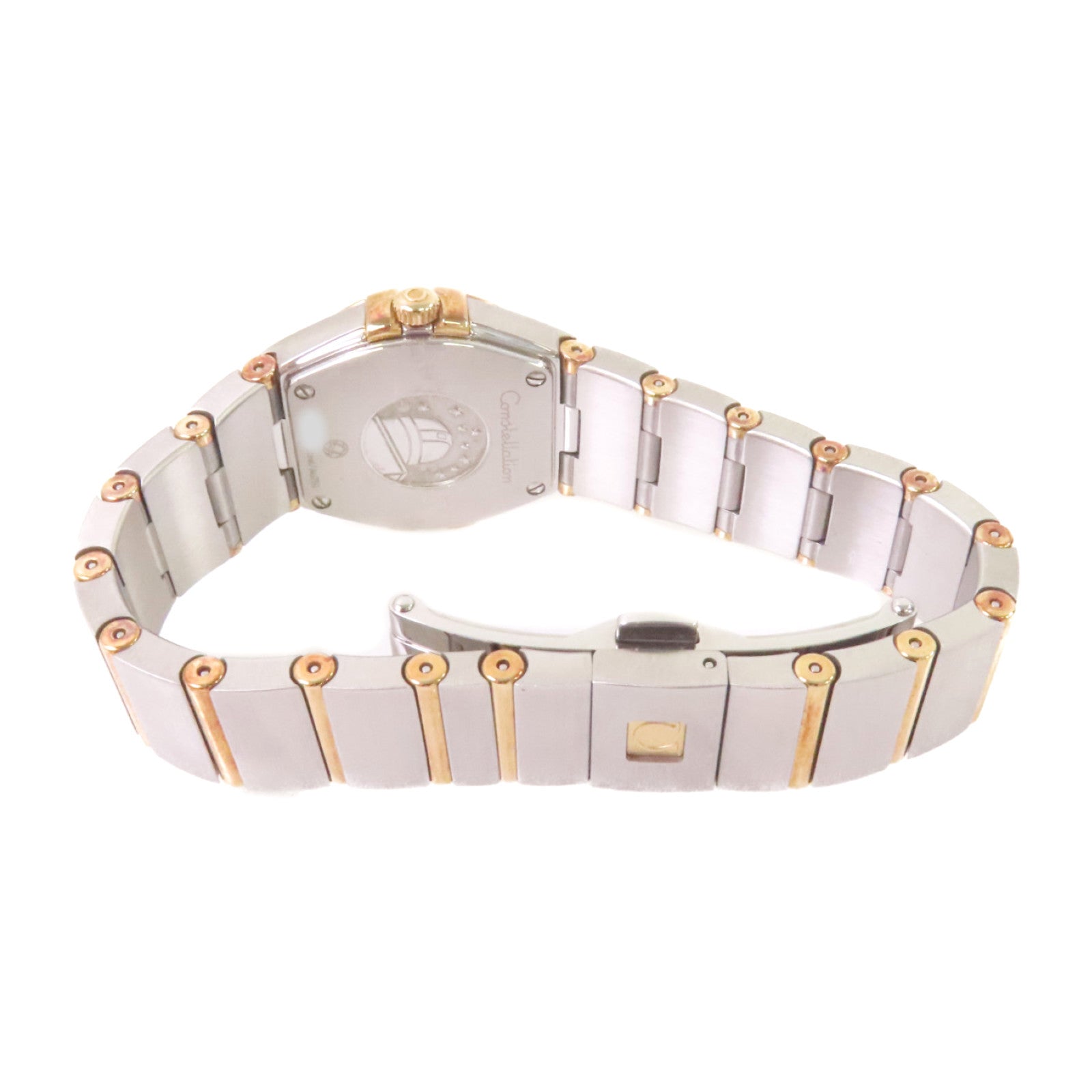 OMEGA Constellation 24mm Watch/18K黃金/不鏽鋼/鑽石自動機芯手錶白色/金色