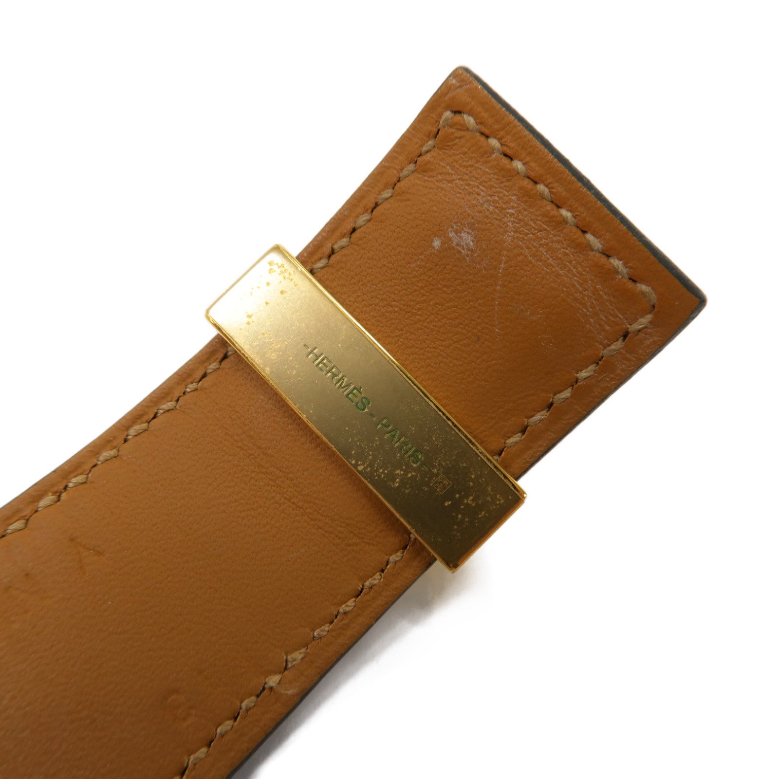 HERMES 【激減優惠】Epsom皮革/金屬CDC 24 Bracelet手鏈黒色/金色