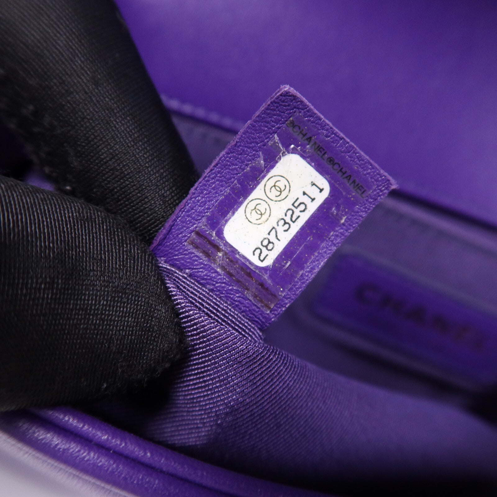 CHANEL 羊皮皮革Boy 20cm金扣鏈帶肩背袋