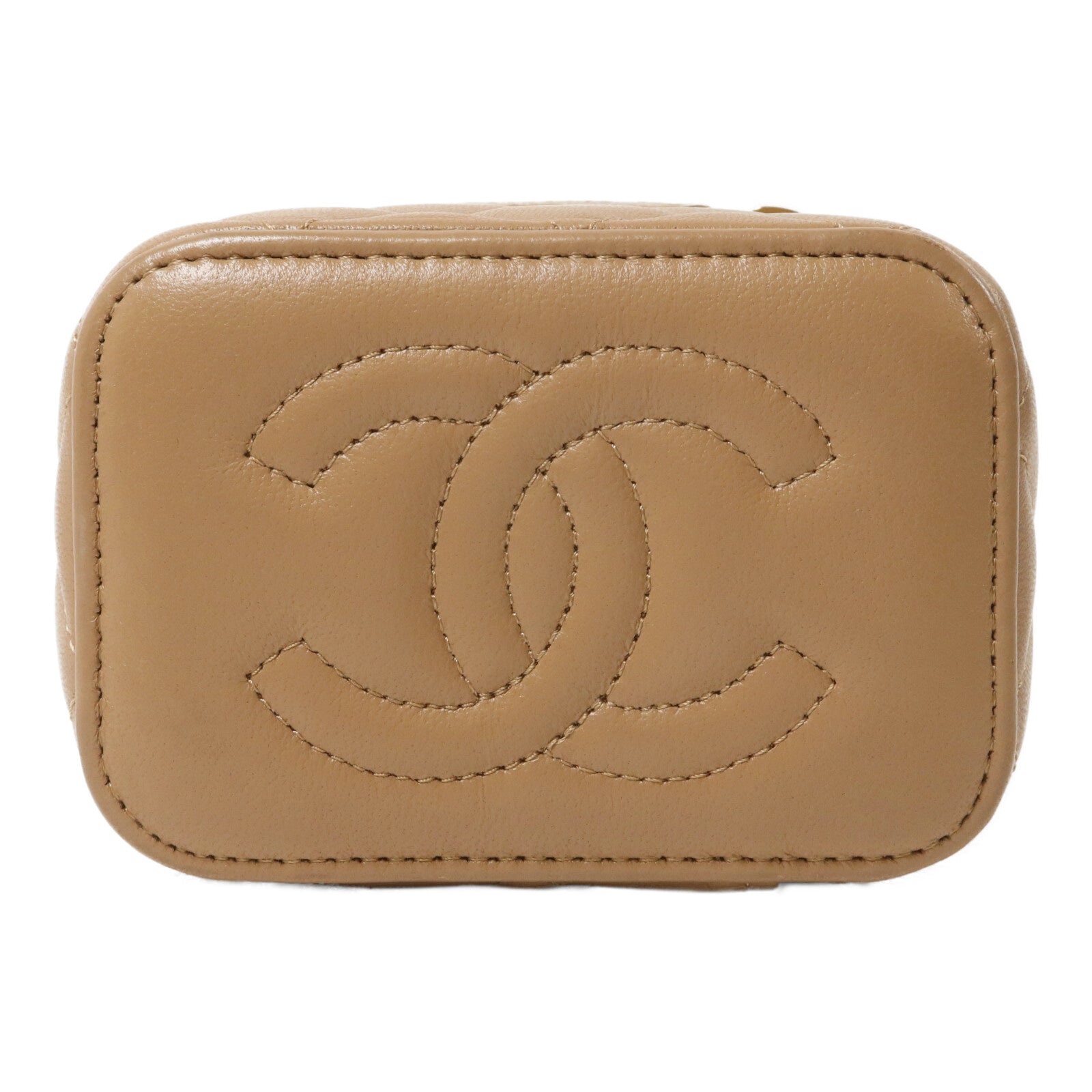 CHANEL 羊皮皮革Vanity Case鏈帶手挽肩背兩用袋