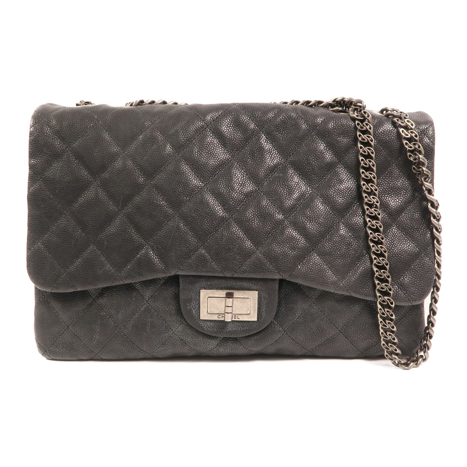 CHANEL 牛皮皮革2.55 Flap Bag鏈帶肩背袋