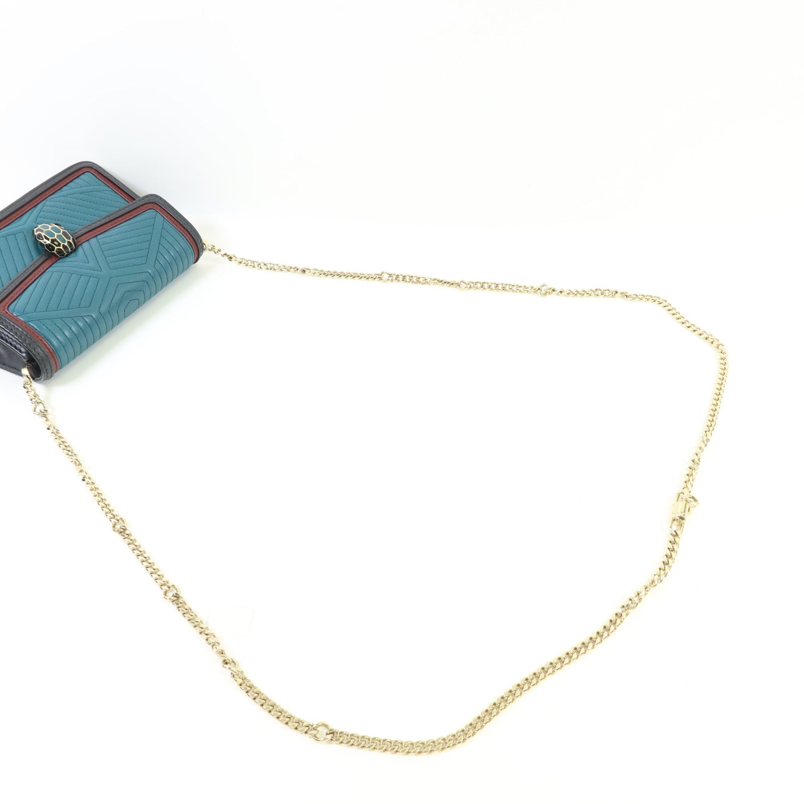BVLGARI 牛皮皮革Serpenti Forever金扣鏈帶肩背袋