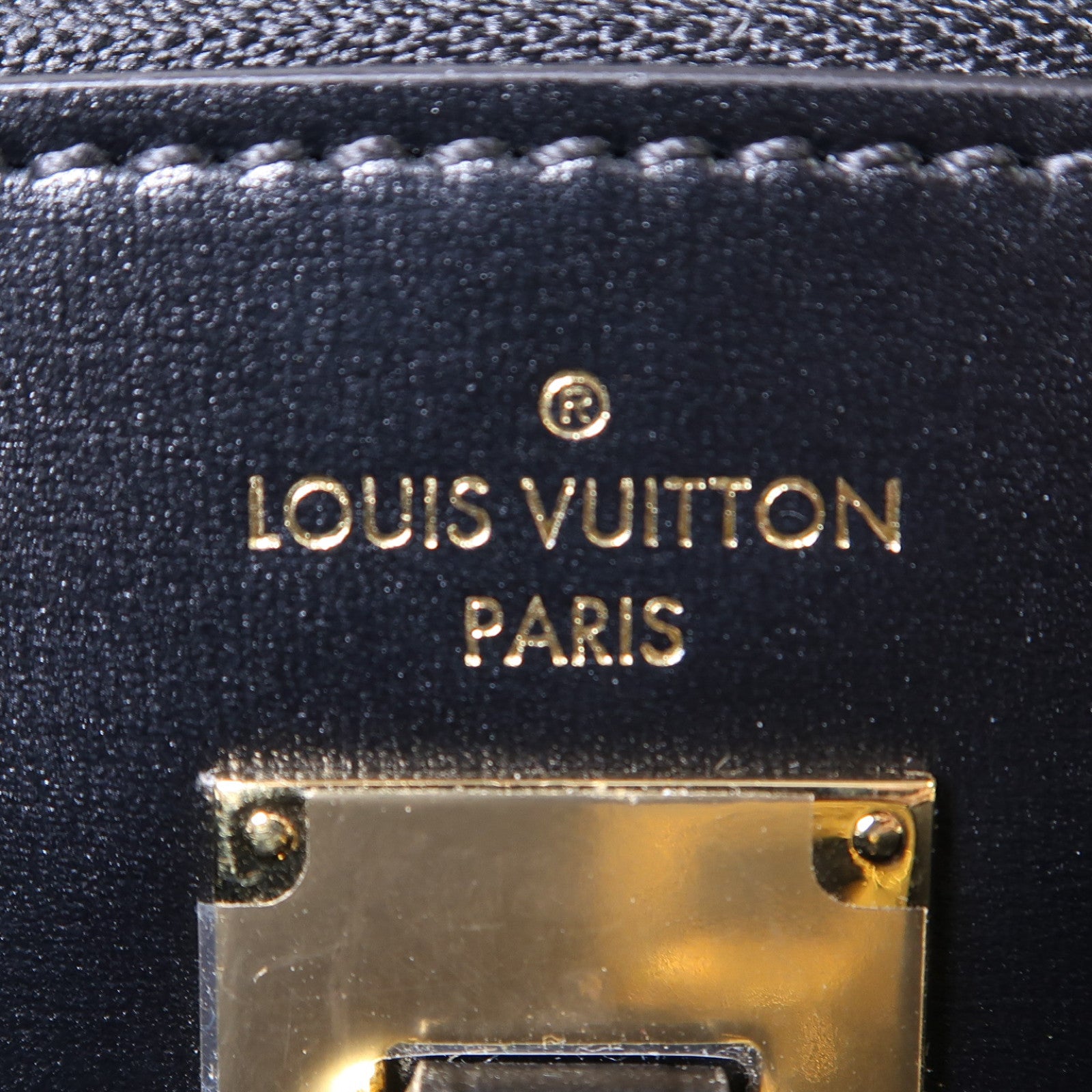 LOUIS VUITTON Monogram City Steamer MM金扣手挽肩背兩用袋黑色/啡色