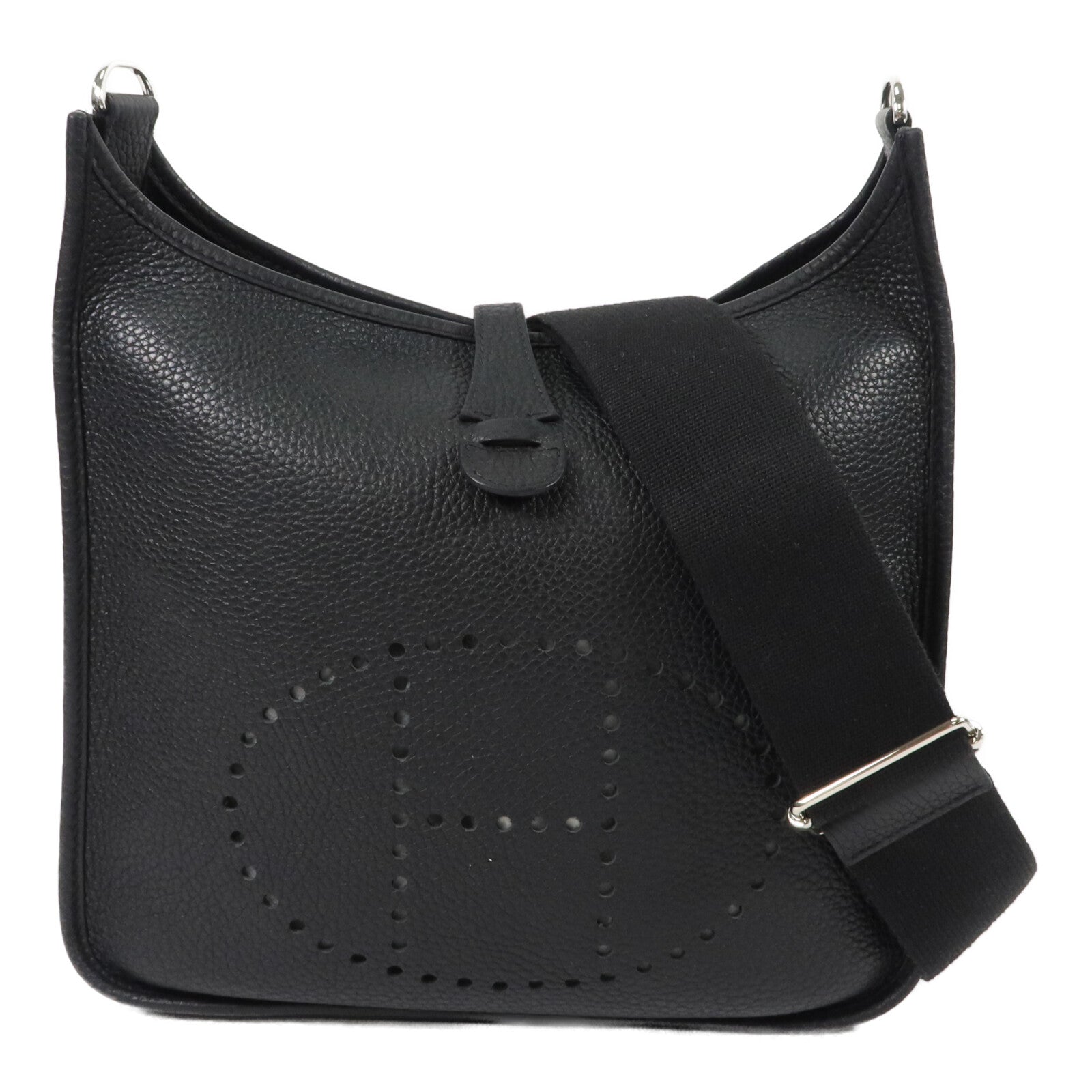 HERMES Clemence皮革Evelyne PM 肩背袋Noir