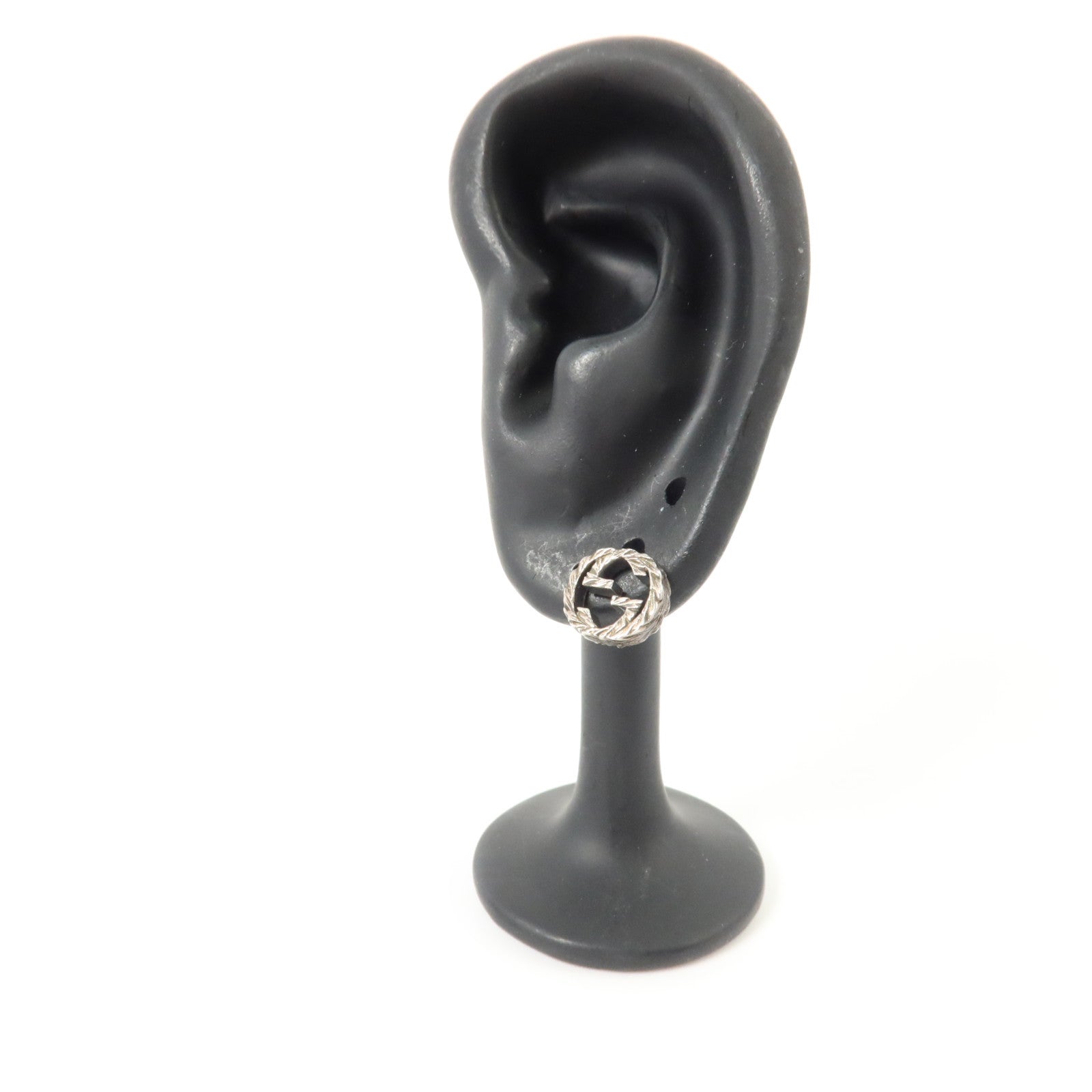 GUCCI 925純銀Interlocking G Earring耳環