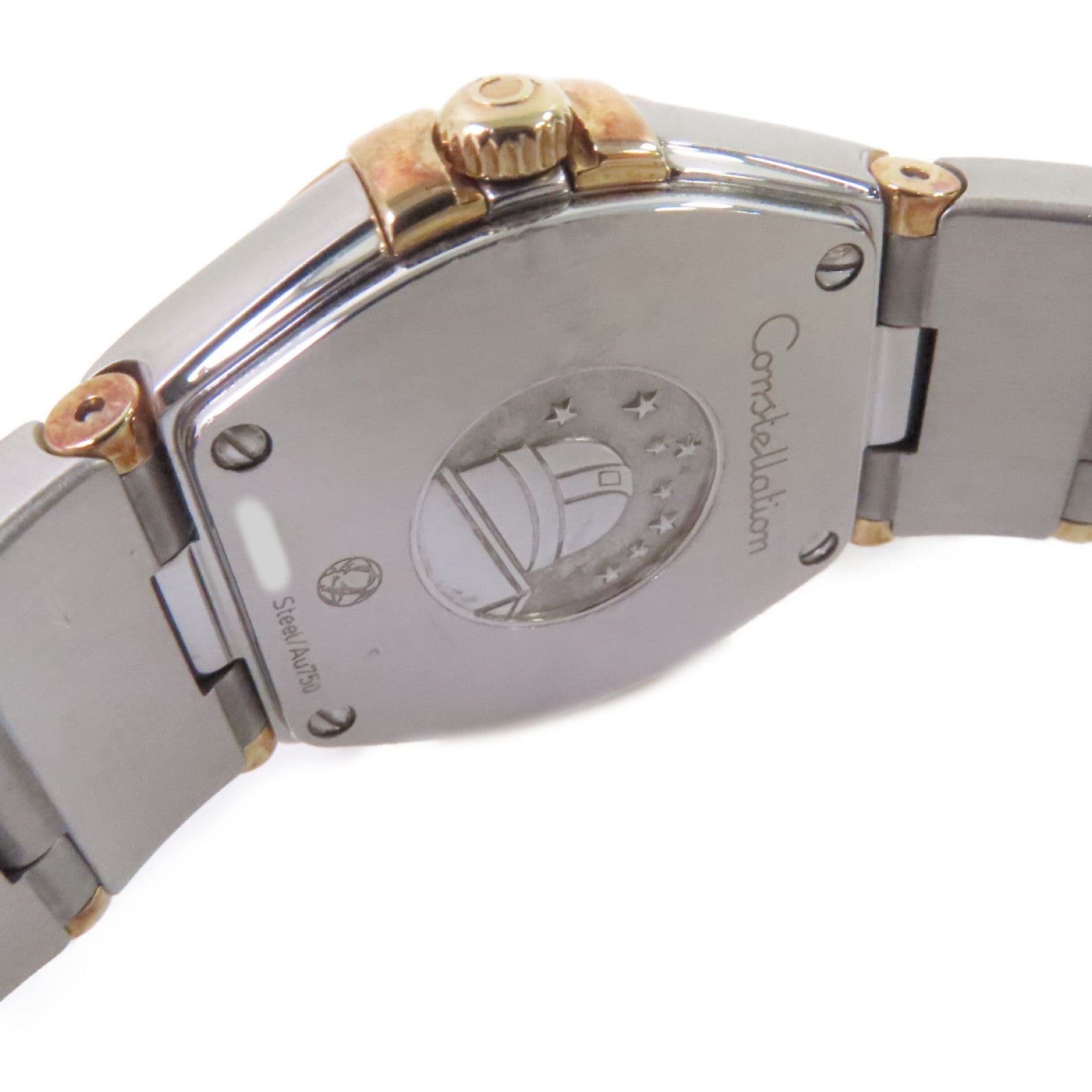 OMEGA Constellation 24mm Watch/18K黃金/不鏽鋼/鑽石自動機芯手錶白色/金色