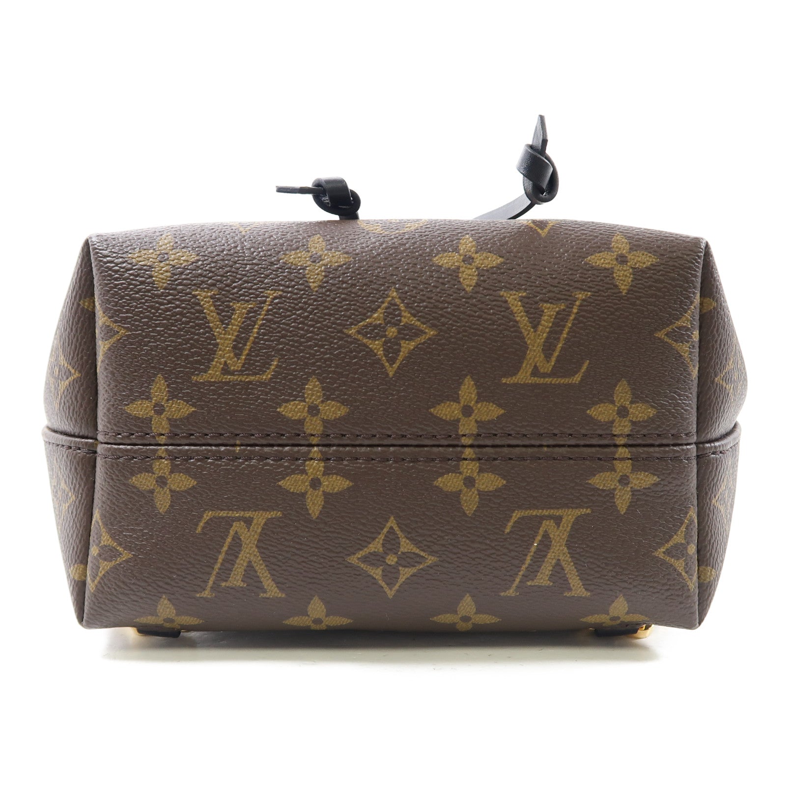 LOUIS VUITTON Monogram Montsouris BB金扣背包棕色/黑色