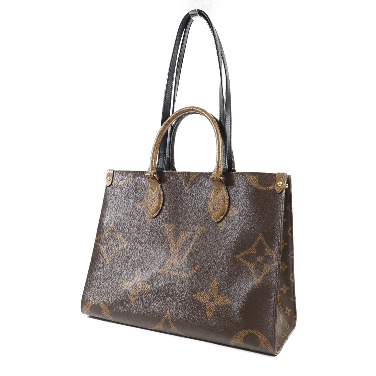 LOUIS VUITTON Monogram Giant On The Go MM金扣手挽肩背兩用袋