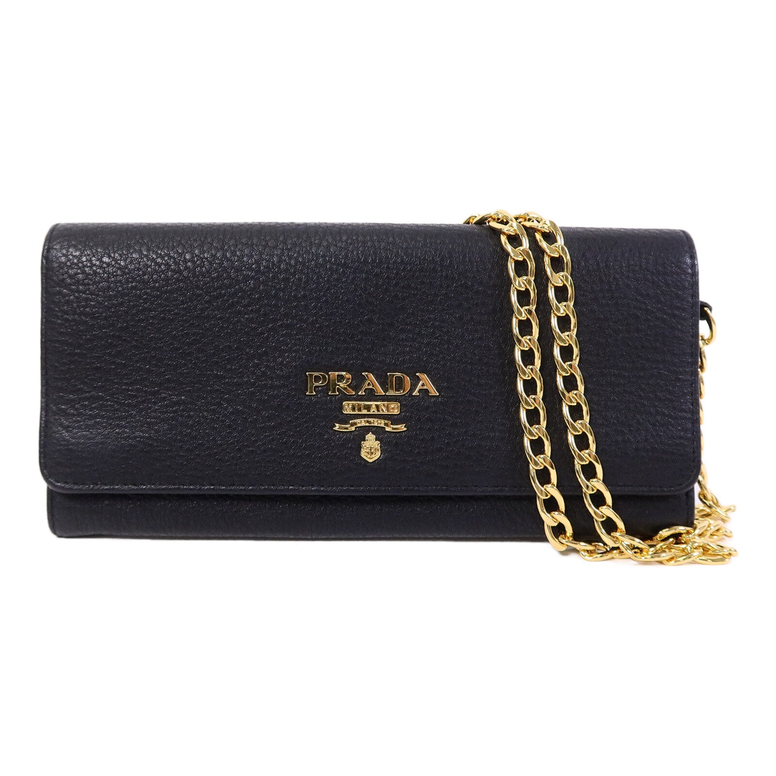PRADA 牛皮皮革Shoulder Bag鏈帶肩背袋