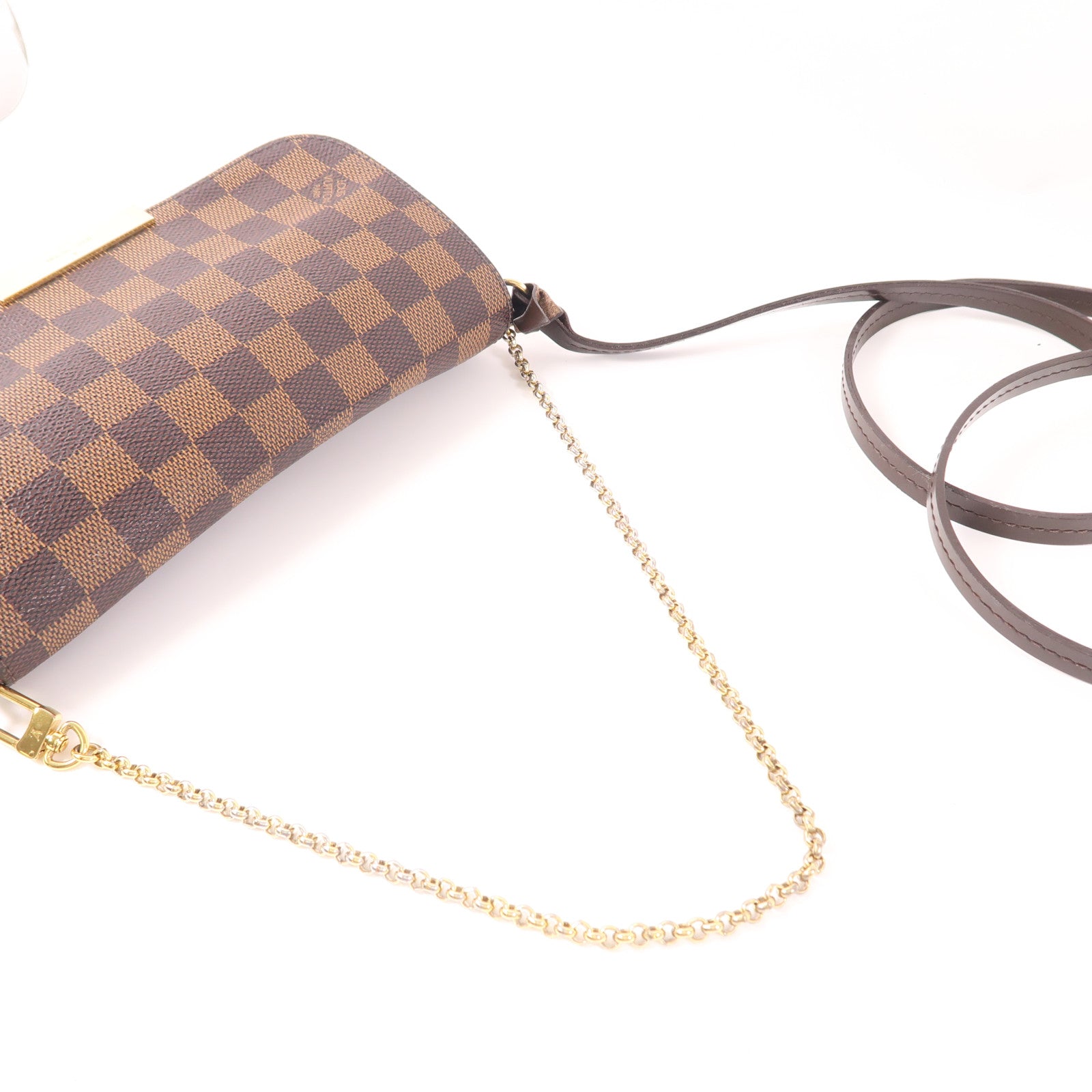 LOUIS VUITTON Damier Favorite PM金扣手挽肩背兩用袋