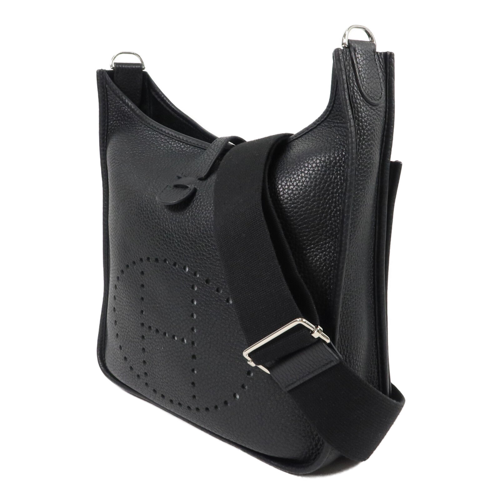 HERMES Clemence皮革Evelyne PM 肩背袋Noir