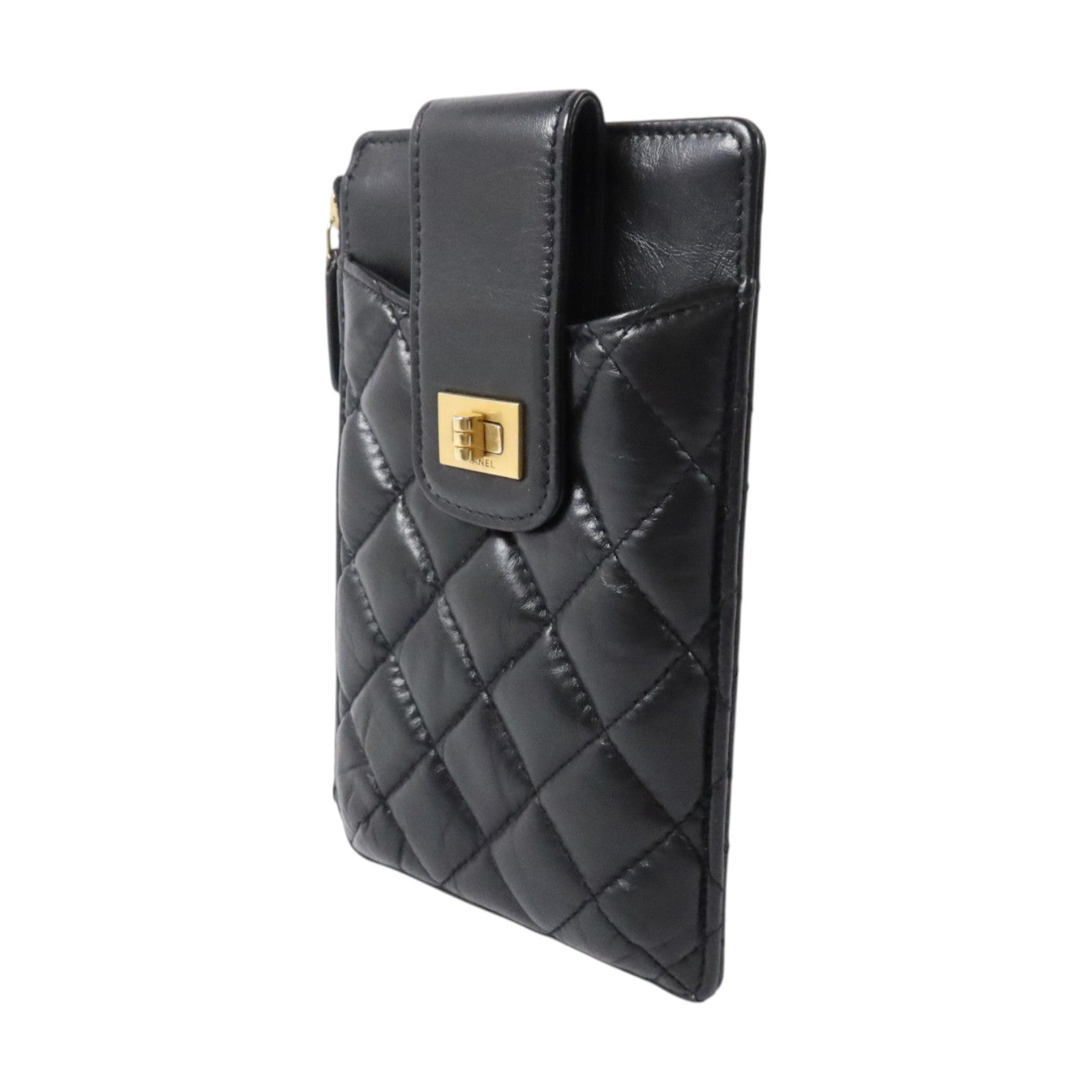 CHANEL 牛皮皮革2.55 Reissue Phone Holder With Chain金扣鏈帶肩背袋