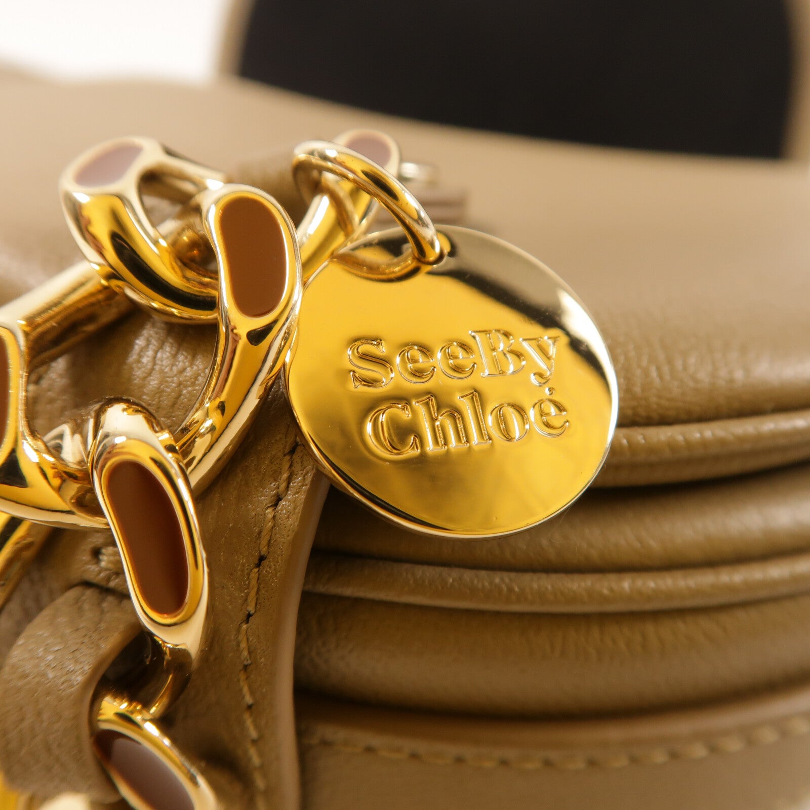 SEE BY CHLOE 牛皮皮革Small Mara金扣肩背袋