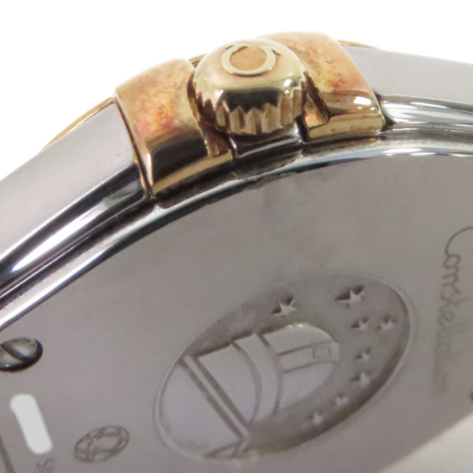 OMEGA Constellation 24mm Watch/18K黃金/不鏽鋼/鑽石自動機芯手錶白色/金色