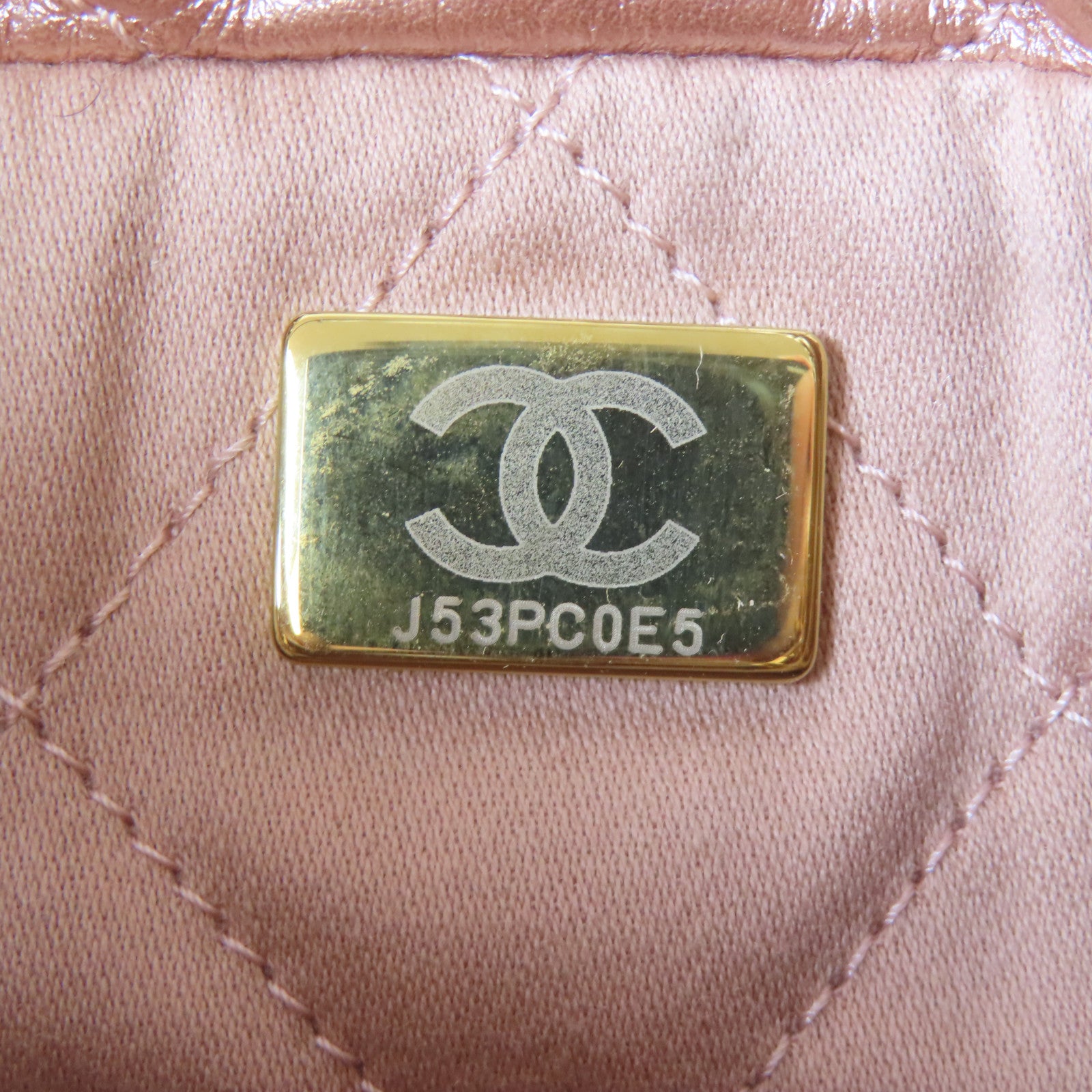 CHANEL 【激減優惠】菱格牛皮皮革Chanel 22金扣手挽肩背兩用袋銅色