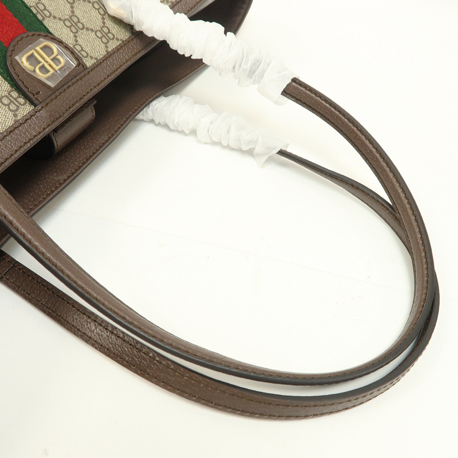 BALENCIAGA 塗層帆布Tote Bag金扣肩背袋啡色