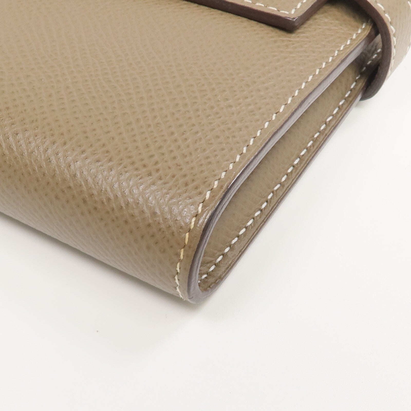 HERMES Epsom皮革Kelly Long Wallet長錢包Etoupe