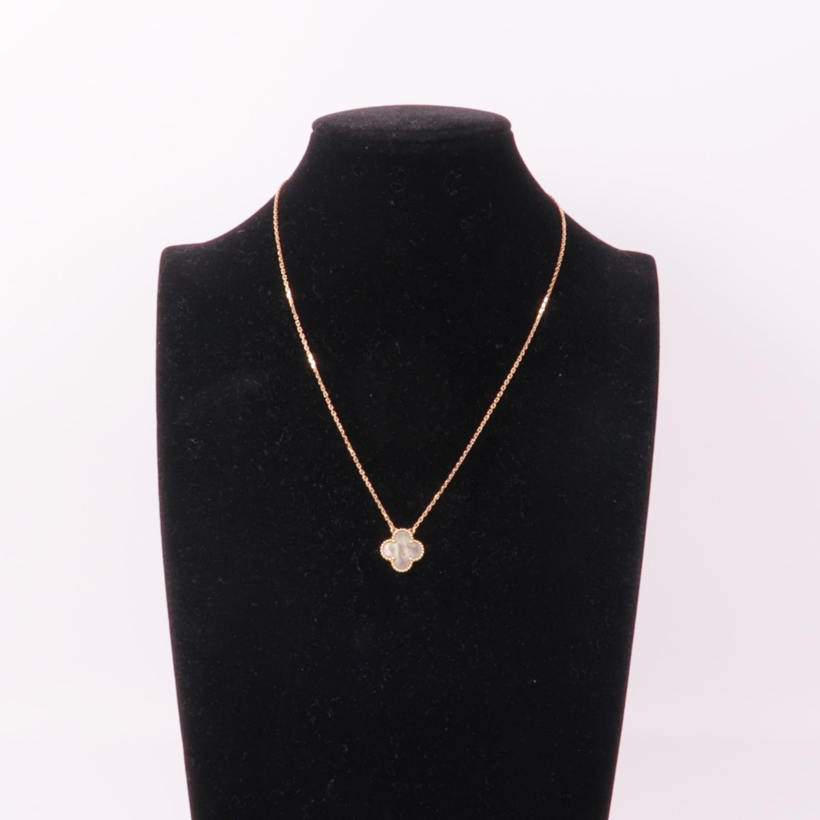 Van Cleef & Arpels 18K玫瑰金Vintage Alhambra珍珠母貝項鍊