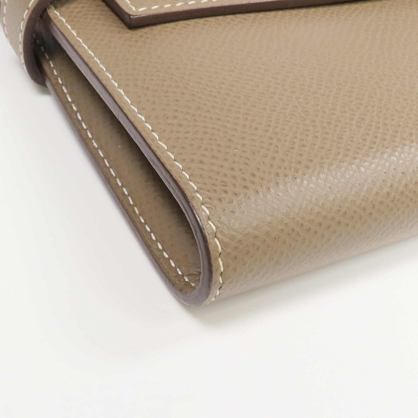 HERMES Epsom皮革Kelly Long Wallet長錢包Etoupe