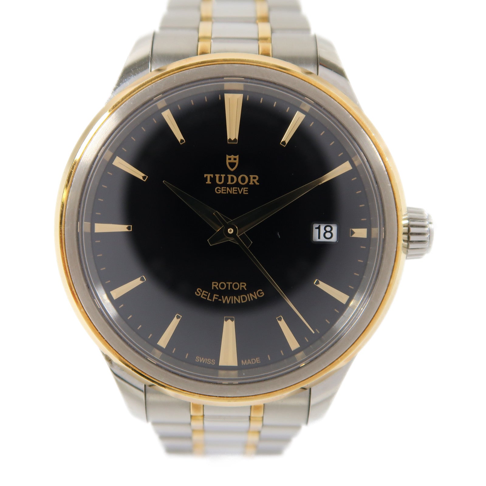 TUDOR Style不鏽鋼手錶自動機芯黑色