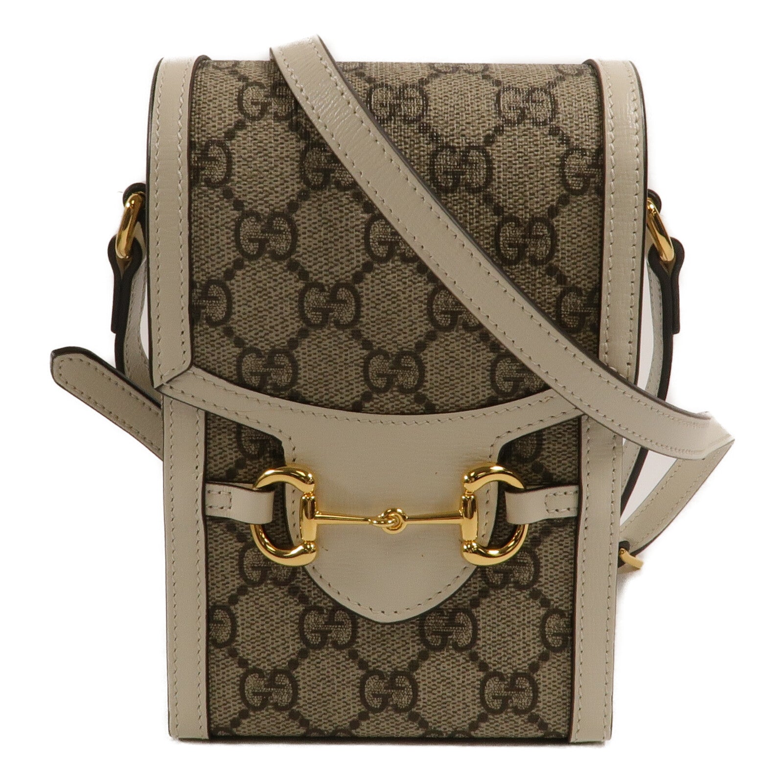 GUCCI 塗層帆布1955 Horsebit肩背袋