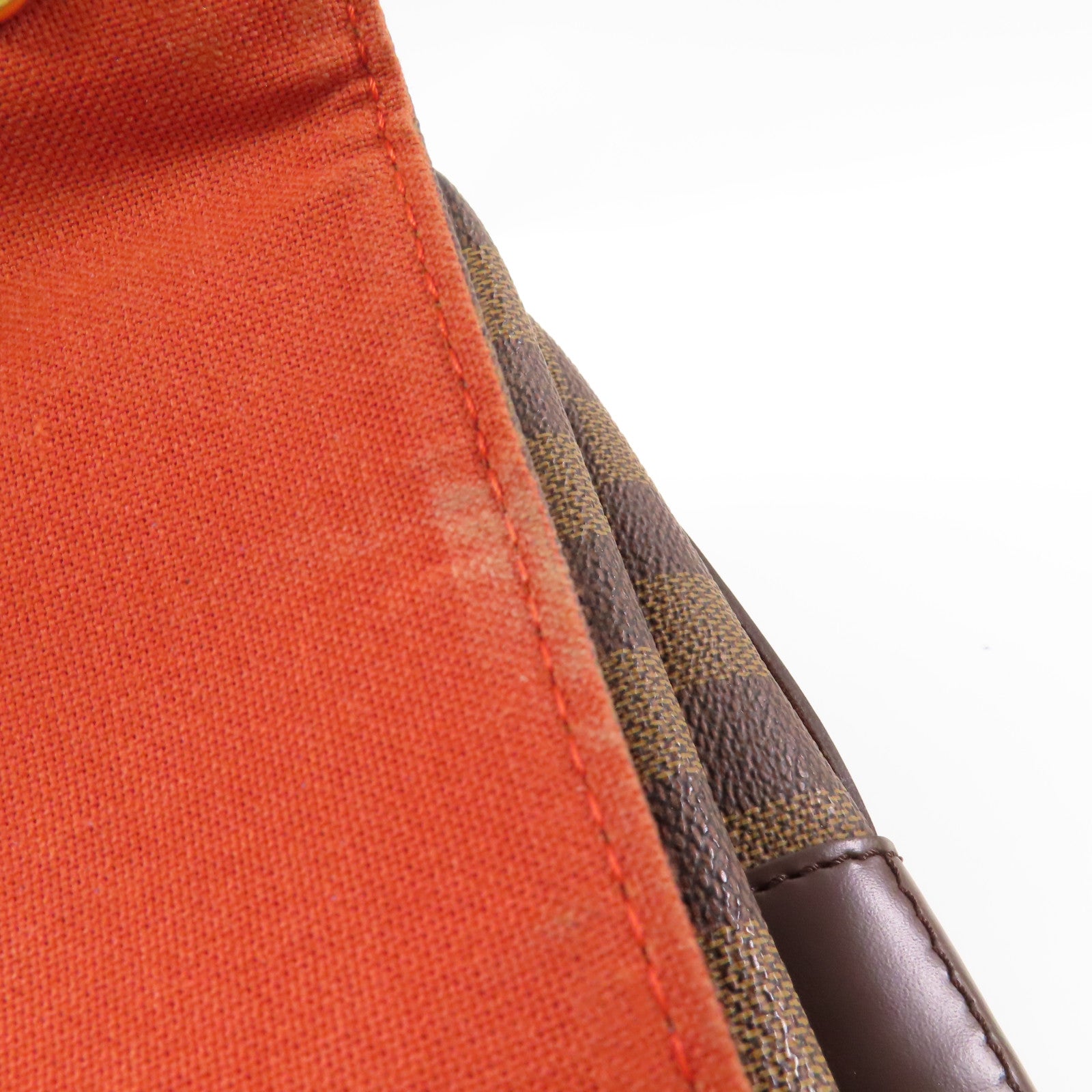 LOUIS VUITTON Damier Naviglio金扣肩背袋棕色