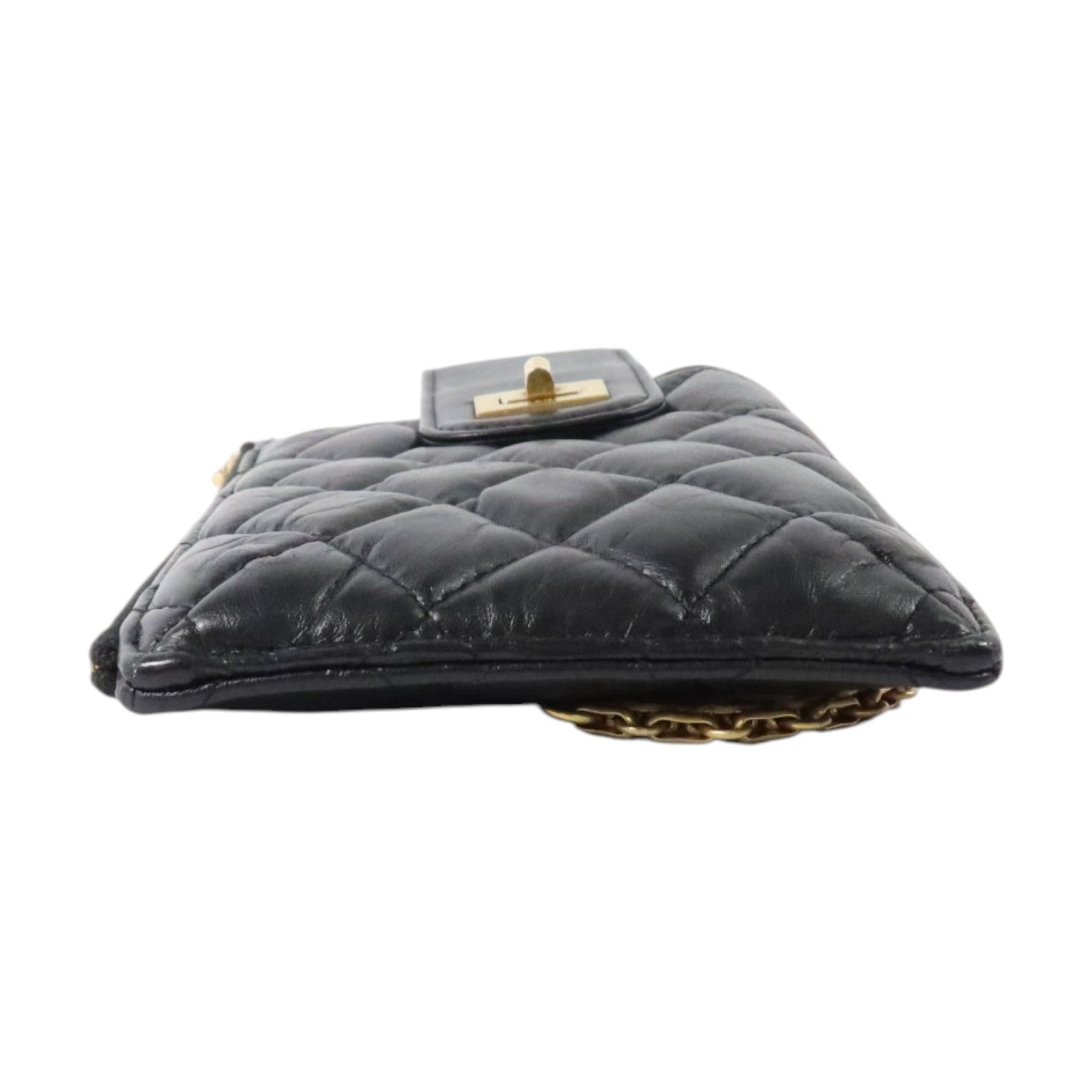 CHANEL 牛皮皮革2.55 Reissue Phone Holder With Chain金扣鏈帶肩背袋