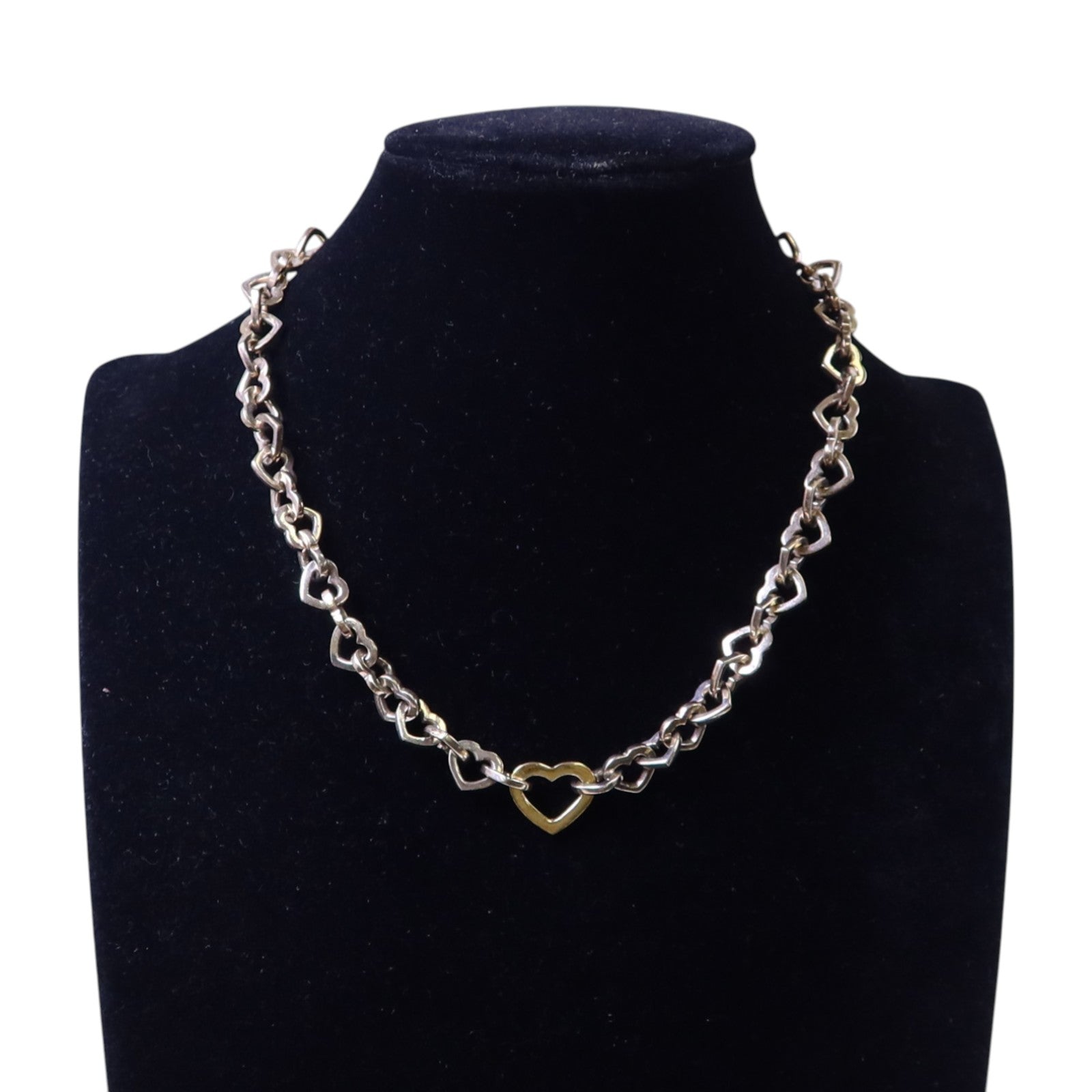 TIFFANY＆CO 925純銀Heart Link Necklace銀扣項鏈