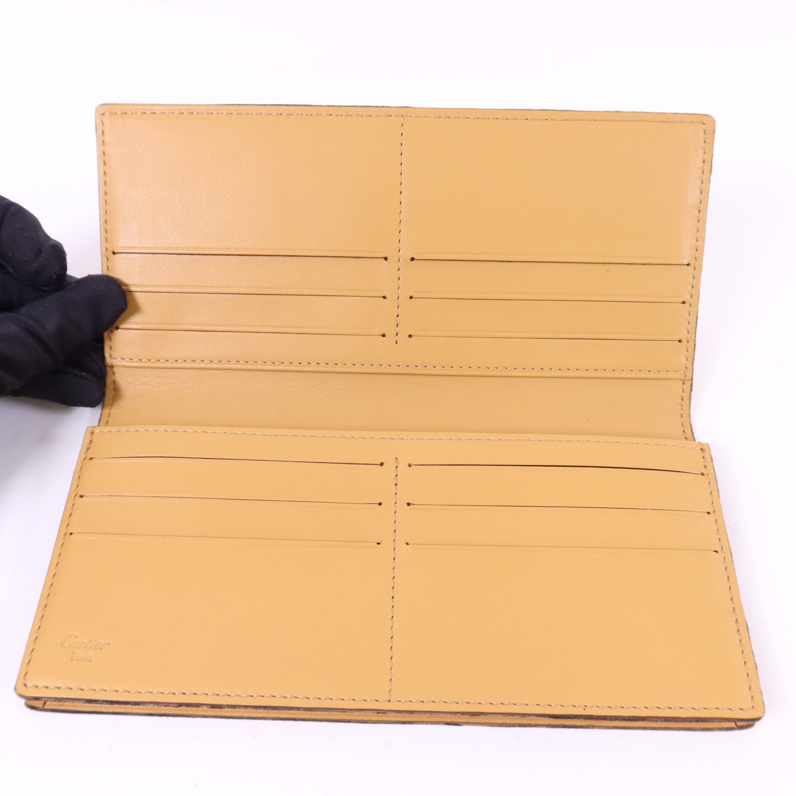 CARTIER 【激減優惠】牛皮皮革Bifold Wallet銀扣長錢包