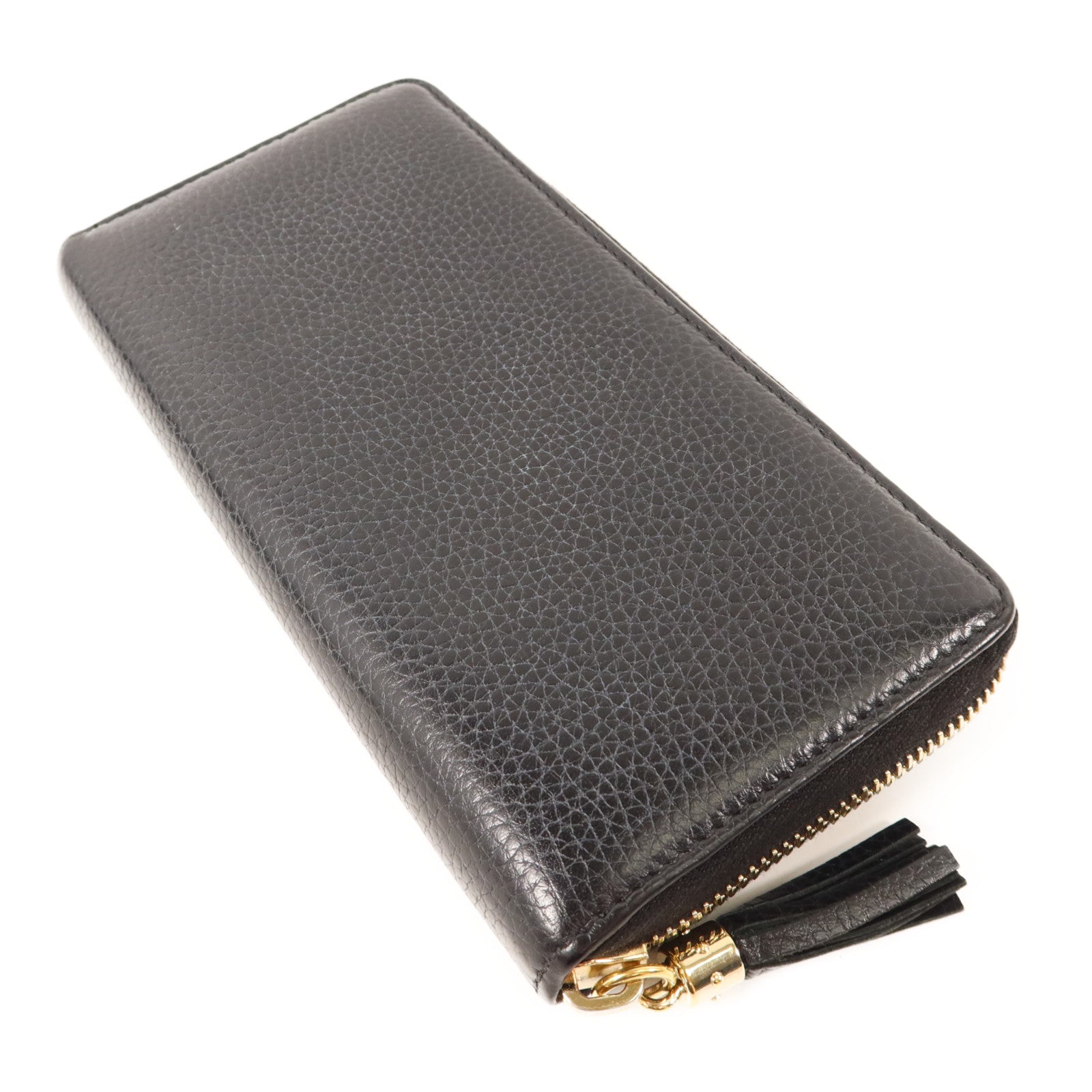 GUCCI 牛皮皮革Long Round Wallet金扣長錢包