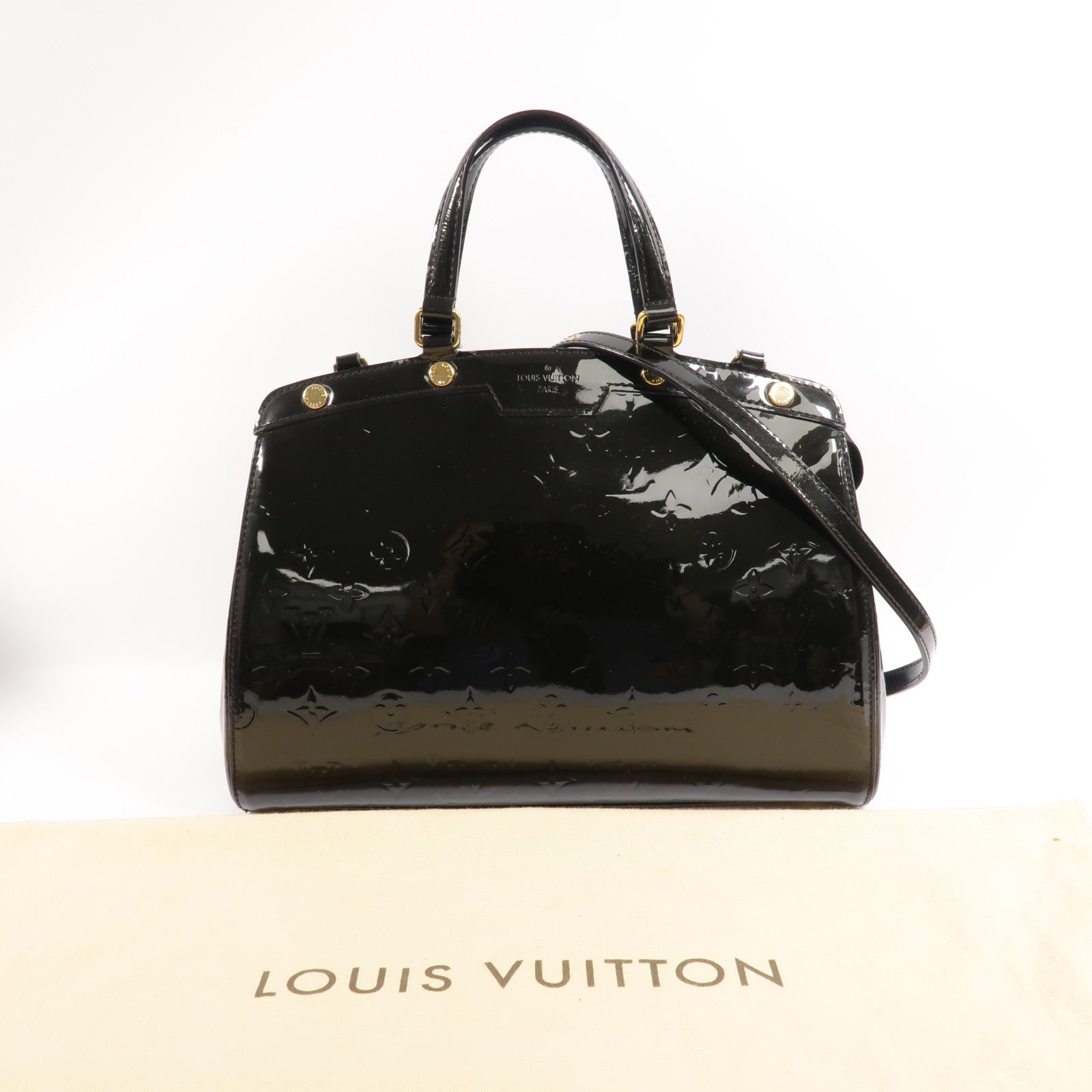 LOUIS VUITTON Vernis Brea MM金扣手挽肩背兩用袋
