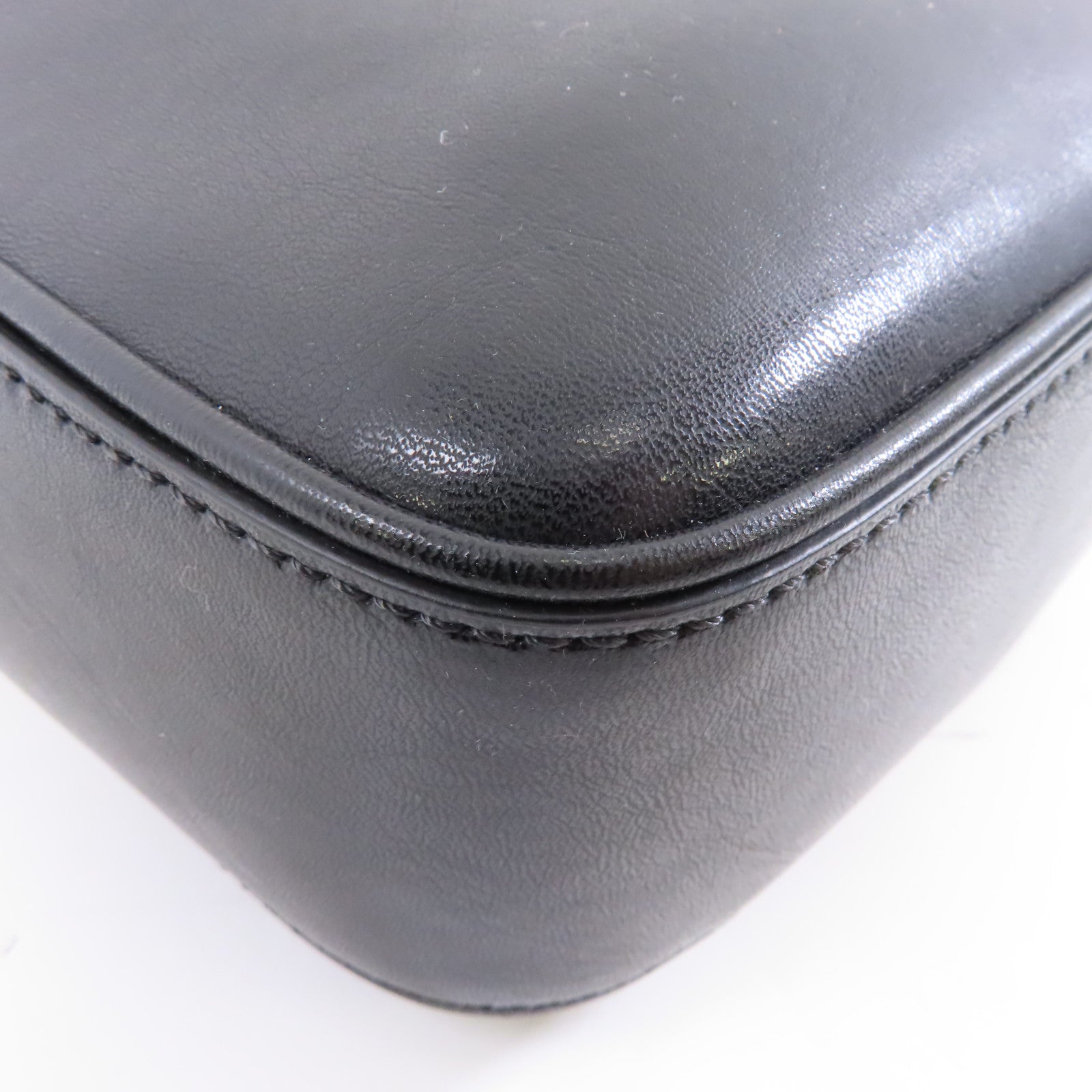 GIVENCHY 皮革Shoulder Bag銀扣肩背袋黑色