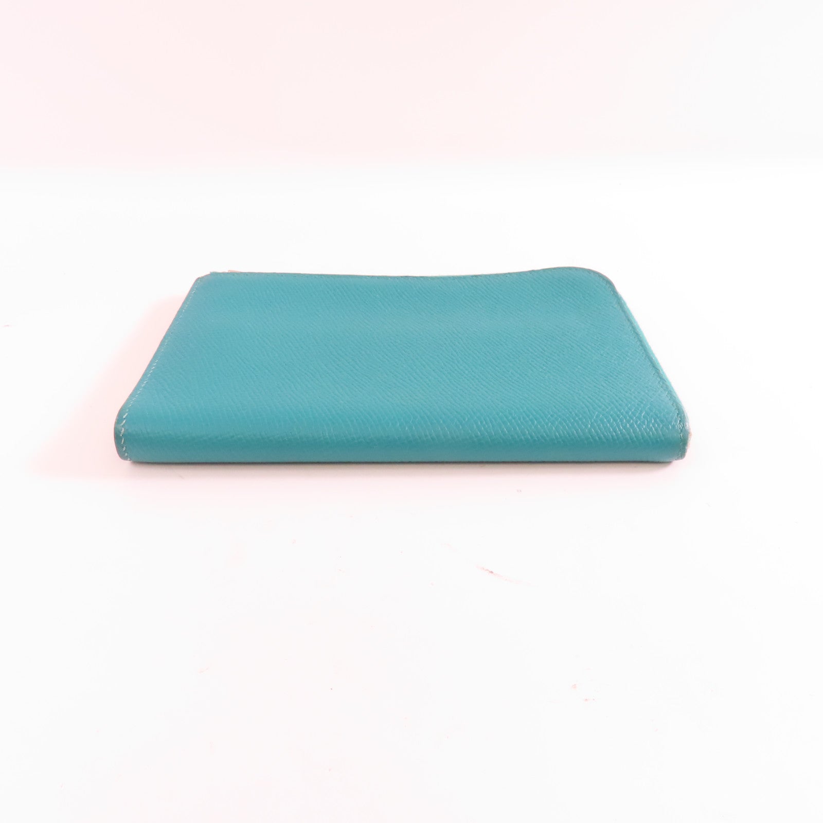 HERMES Epsom皮革Wallet銀扣錢包Vert/綠色