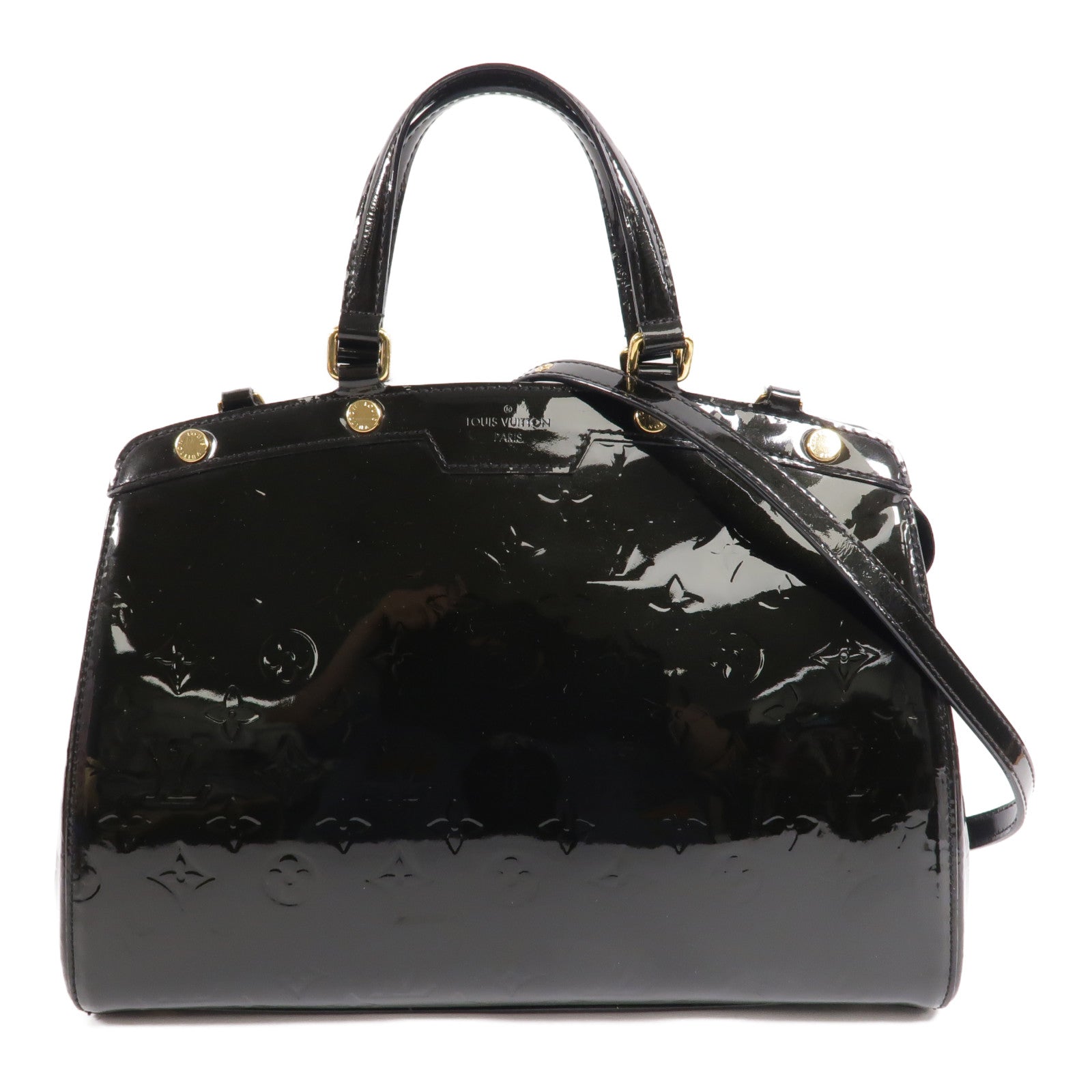 LOUIS VUITTON Vernis Brea MM金扣手挽肩背兩用袋