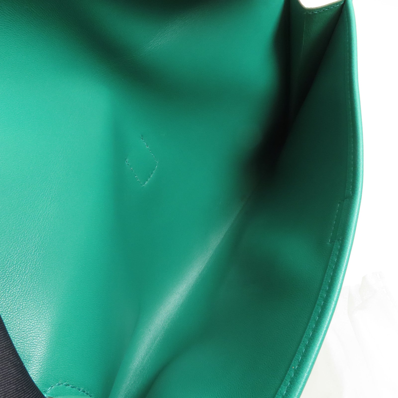 HERMES Swift皮革Jige Duo手拿包Z6 Malachite