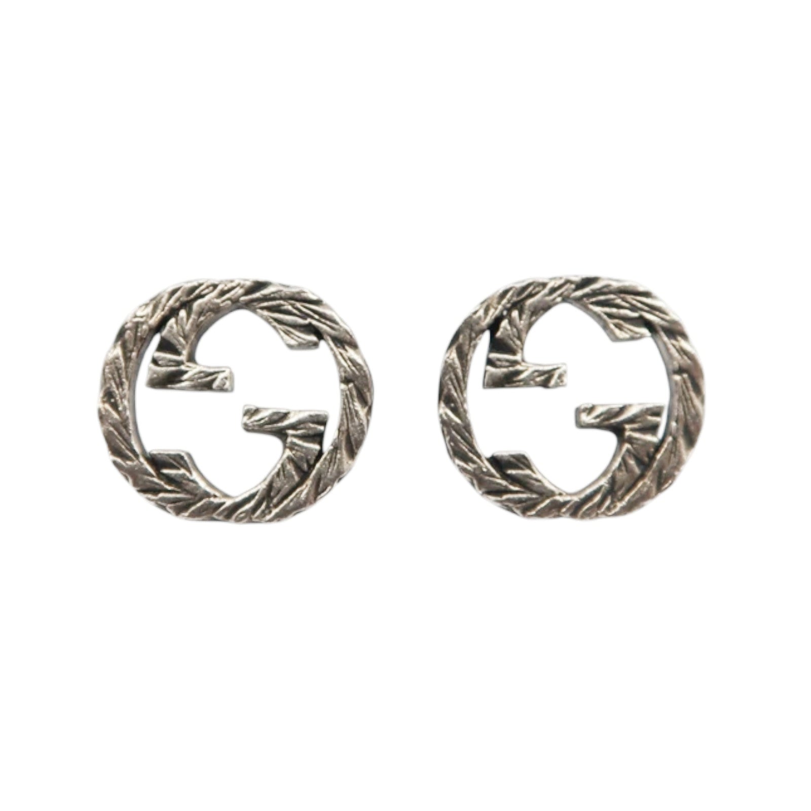 GUCCI 925純銀Interlocking G Earring耳環