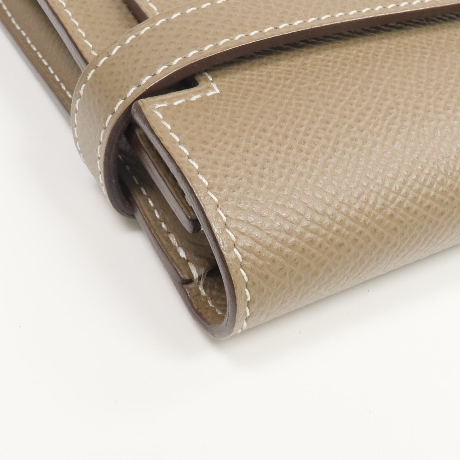 HERMES Epsom皮革Kelly Long Wallet長錢包Etoupe
