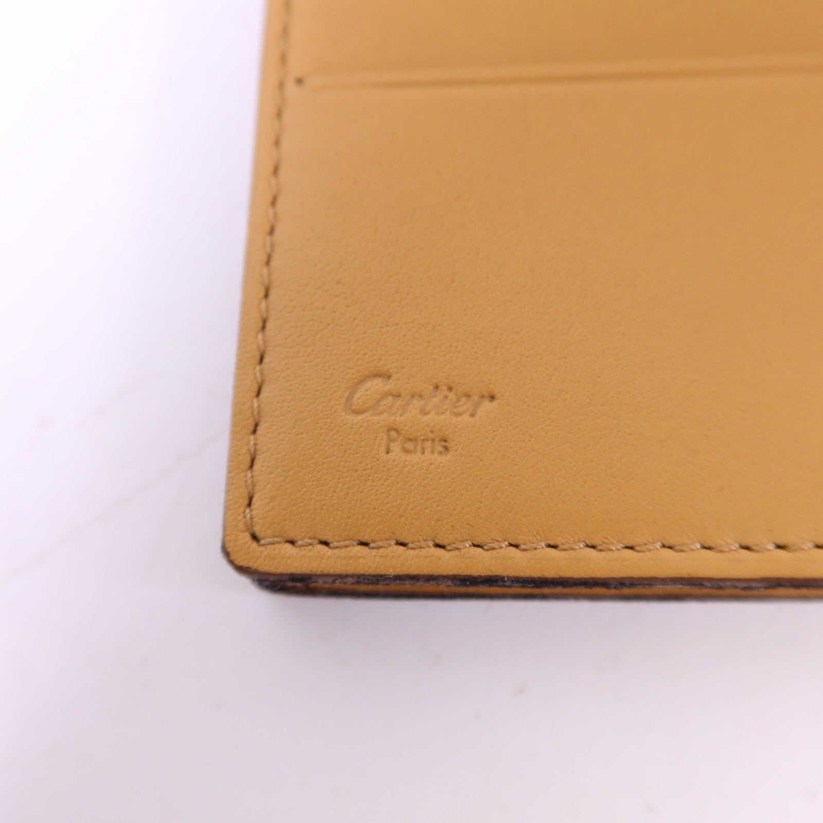 CARTIER 牛皮皮革Bifold Wallet銀扣長錢包